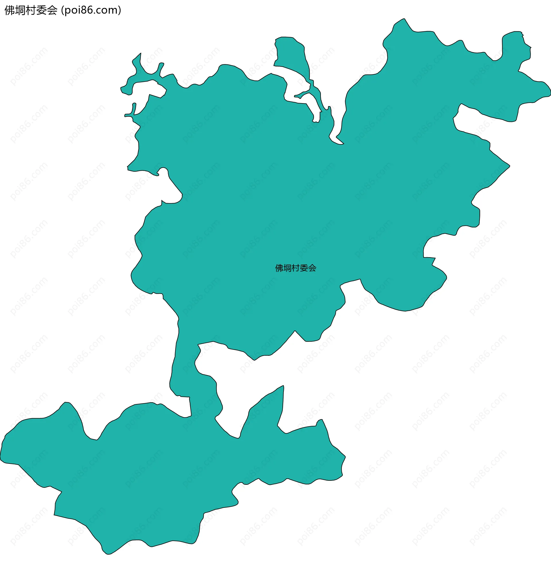 佛垌村委会边界地图