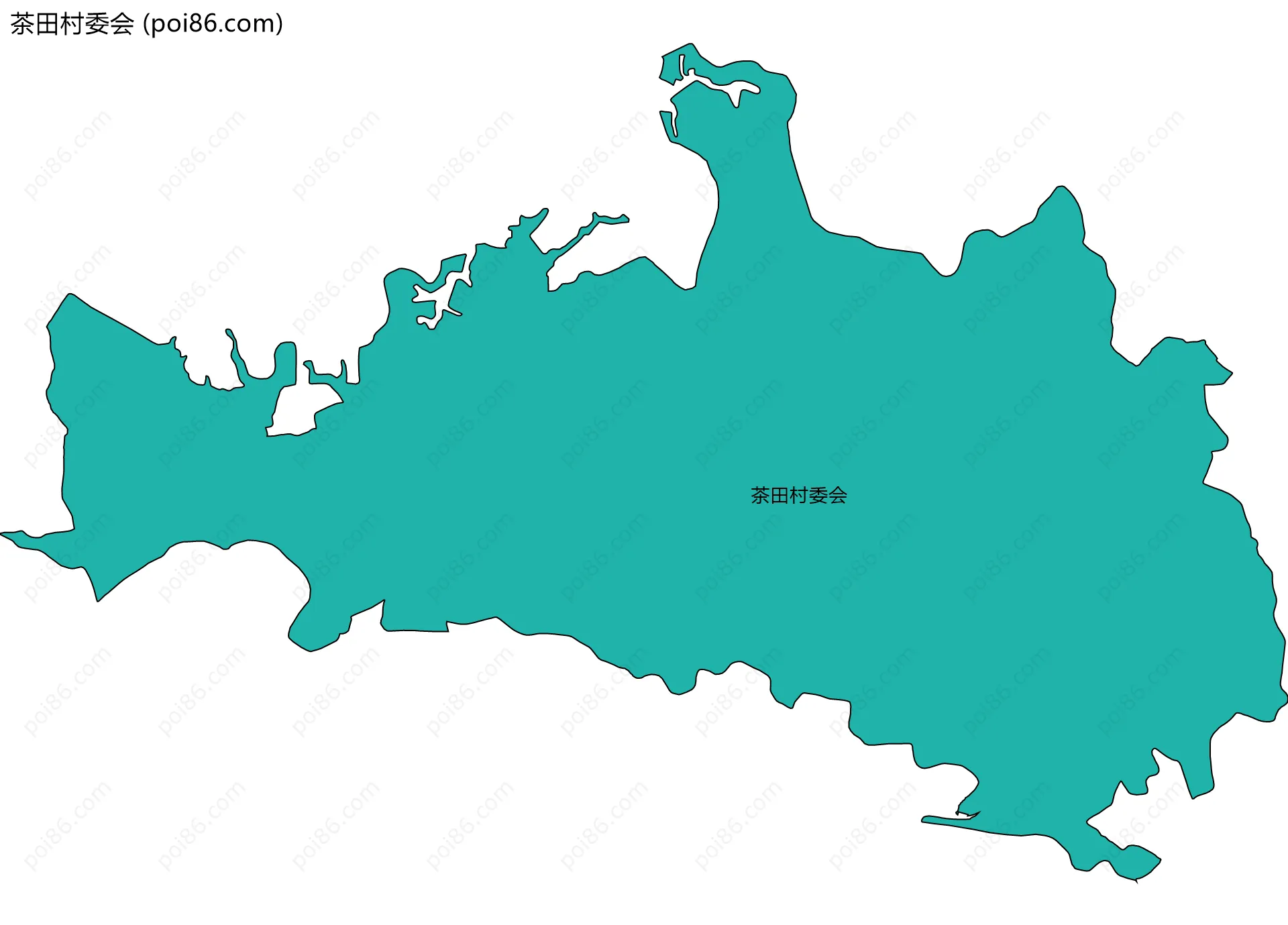 茶田村委会边界地图