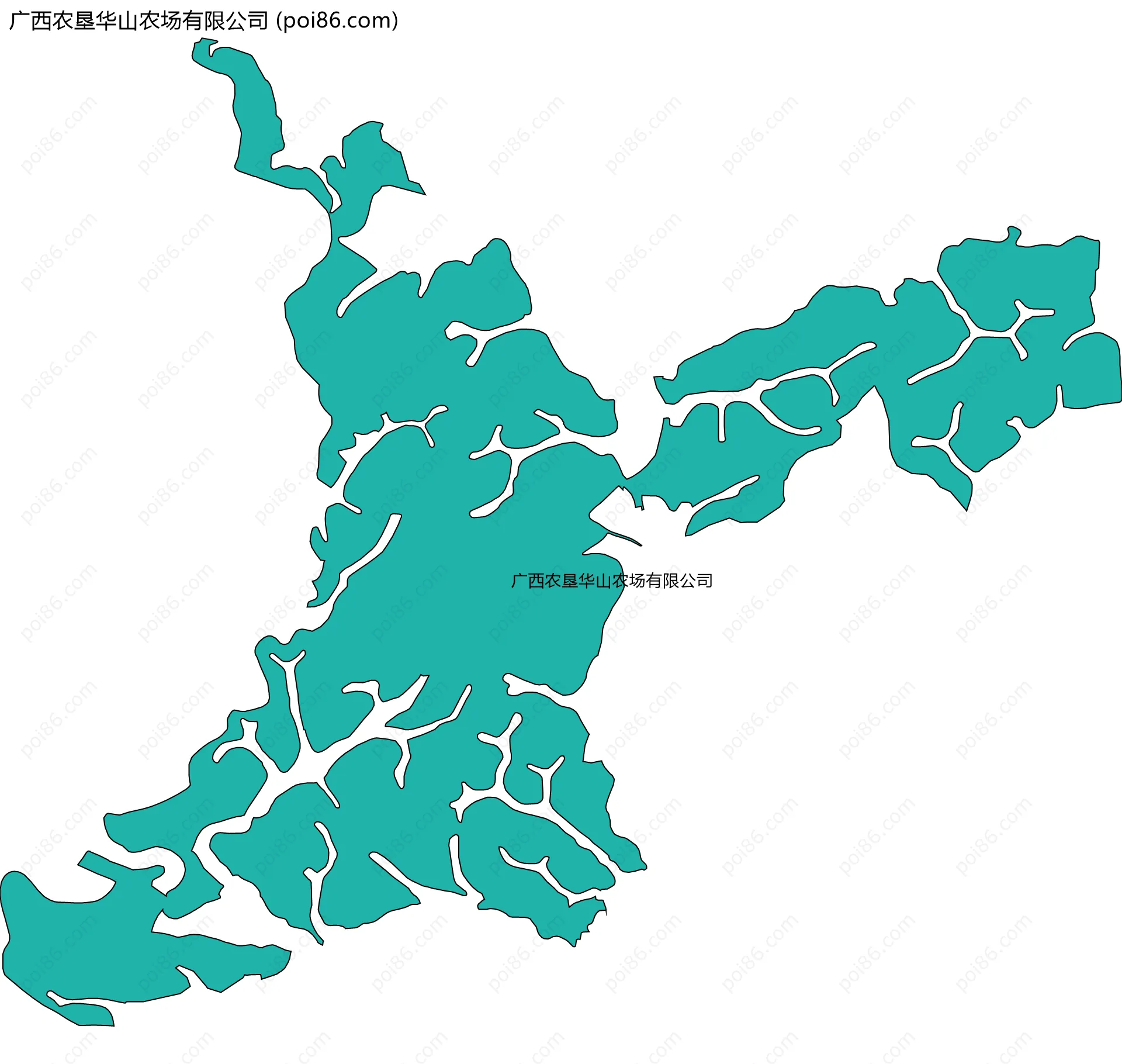 广西农垦华山农场有限公司边界地图