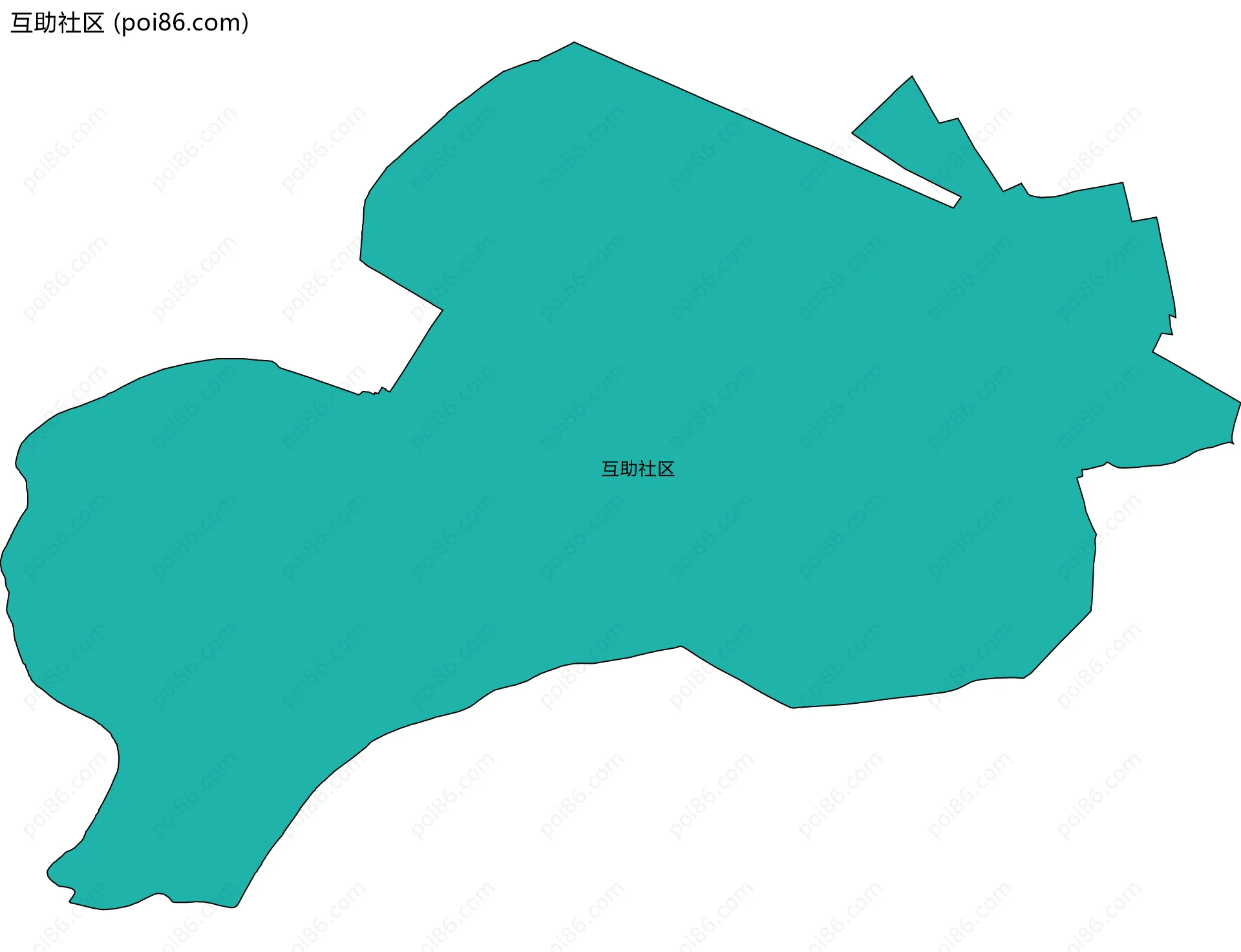 互助社区边界地图