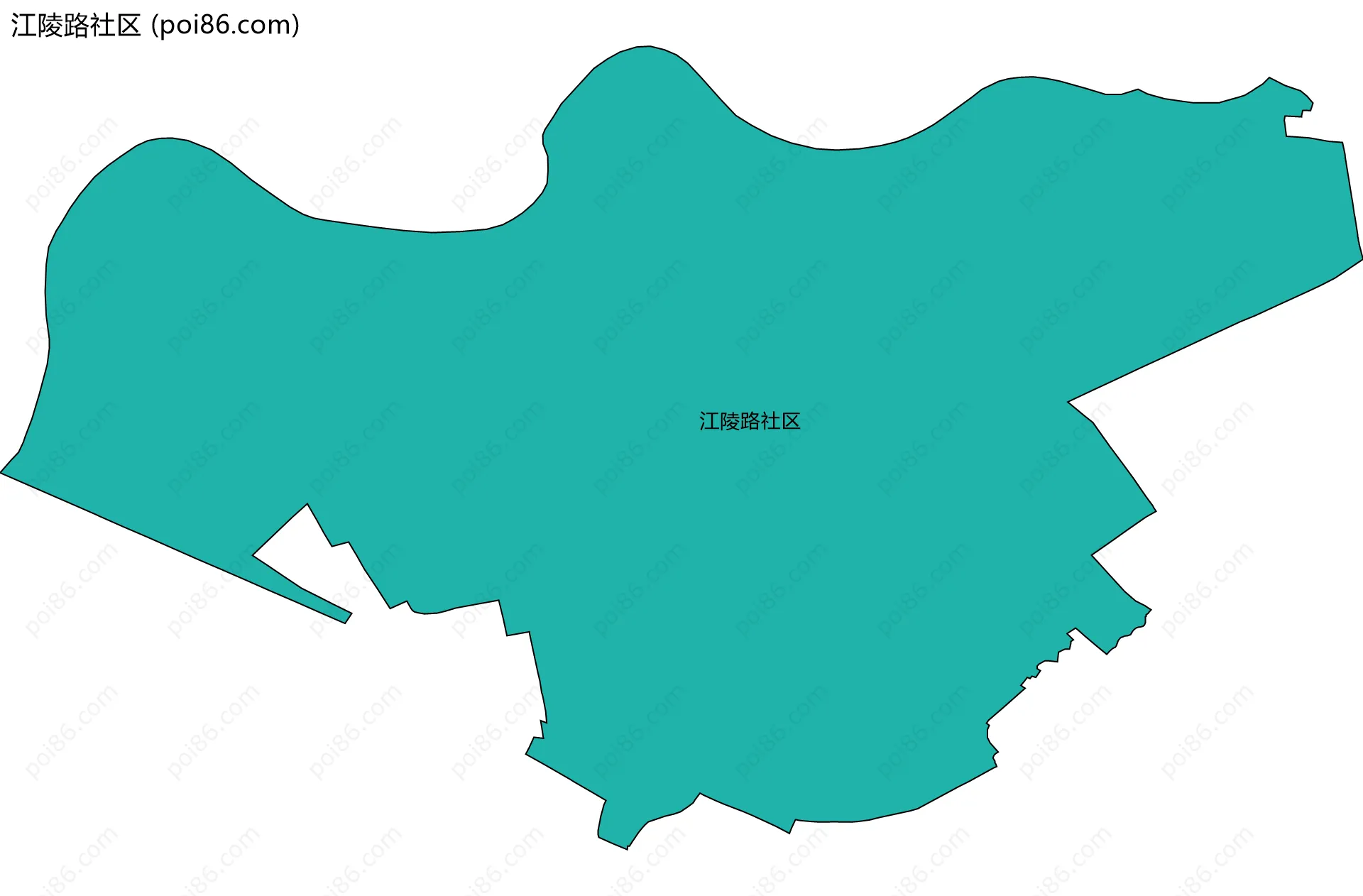 江陵路社区边界地图