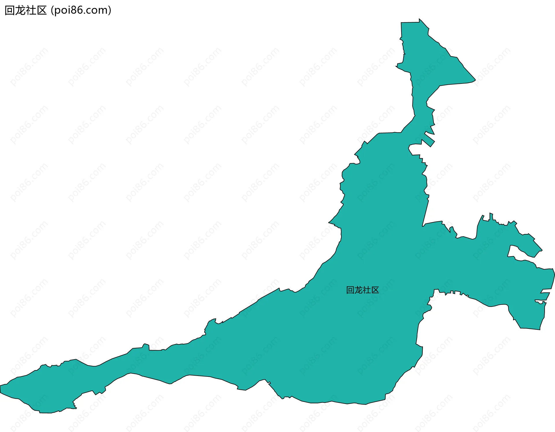 回龙社区边界地图