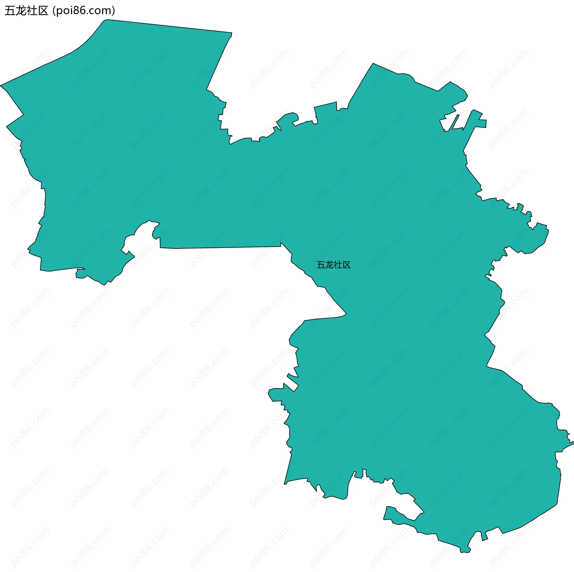 五龙社区边界地图
