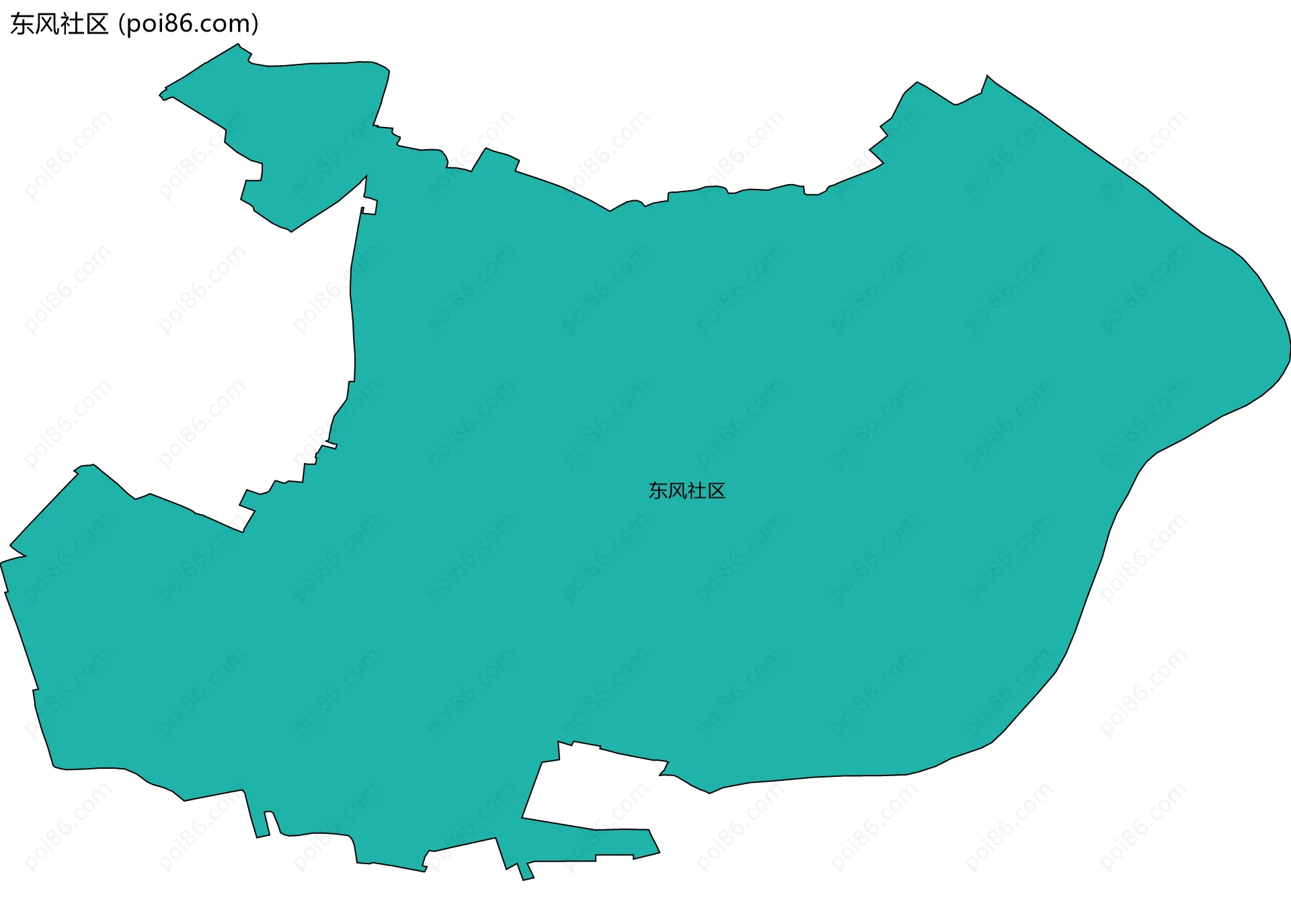 东风社区边界地图