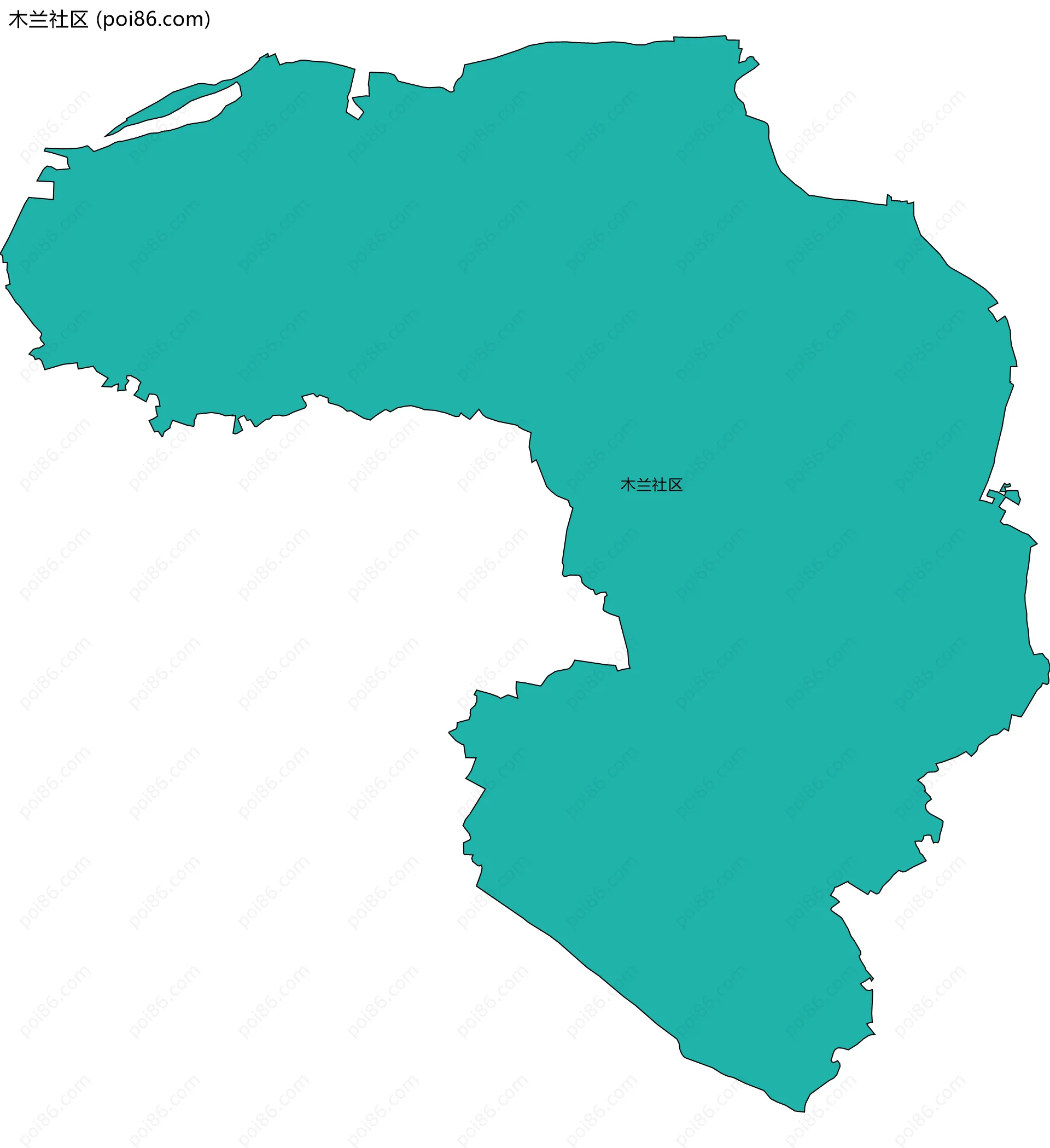 木兰社区边界地图