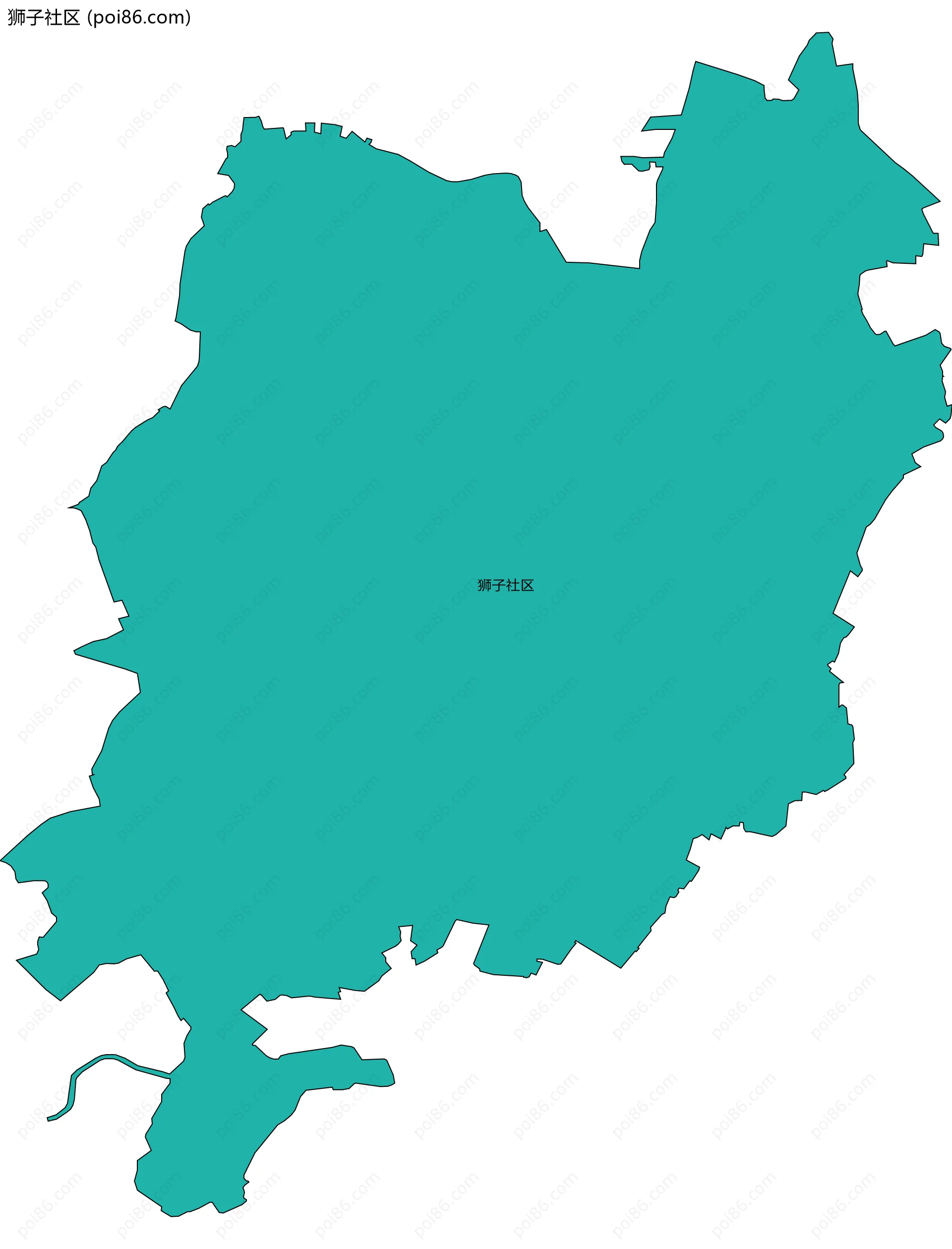 狮子社区边界地图