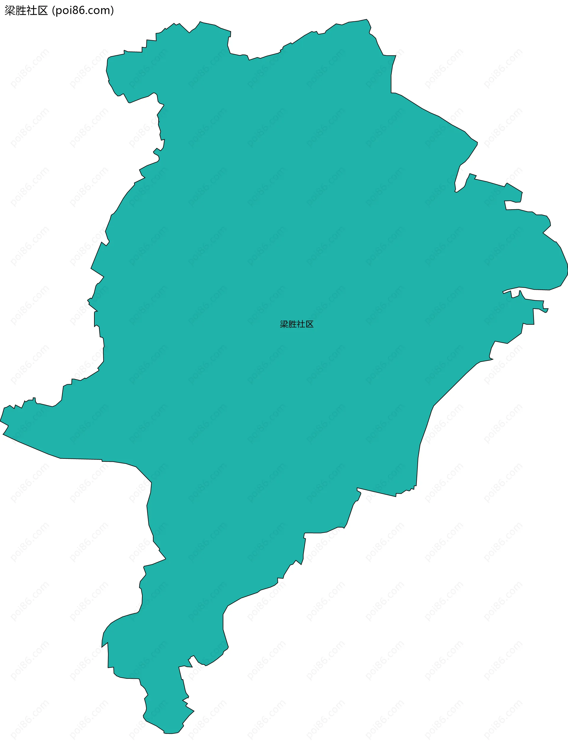 梁胜社区边界地图
