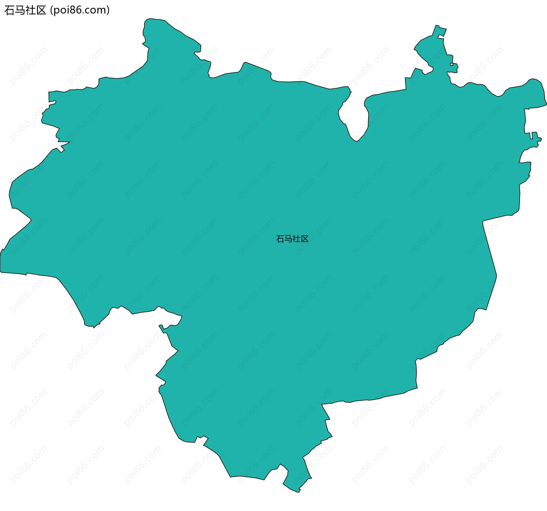 石马社区边界地图