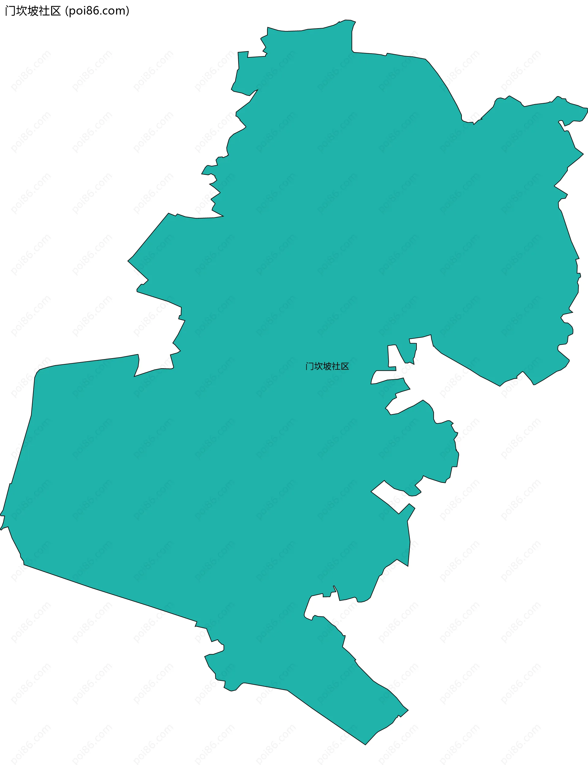 门坎坡社区边界地图
