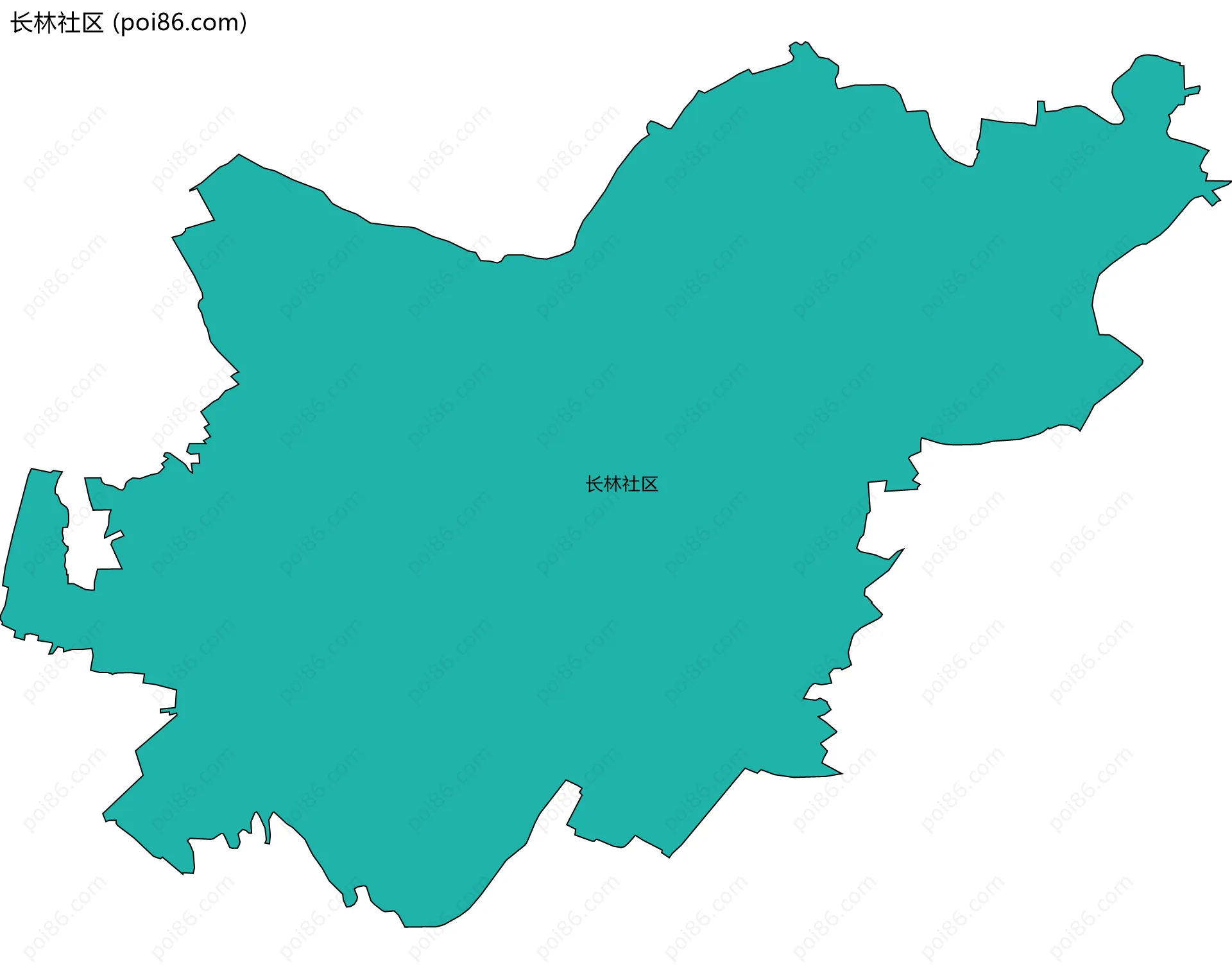 长林社区边界地图