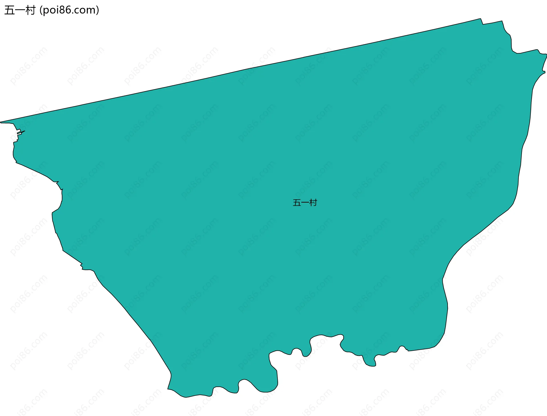 五一村边界地图