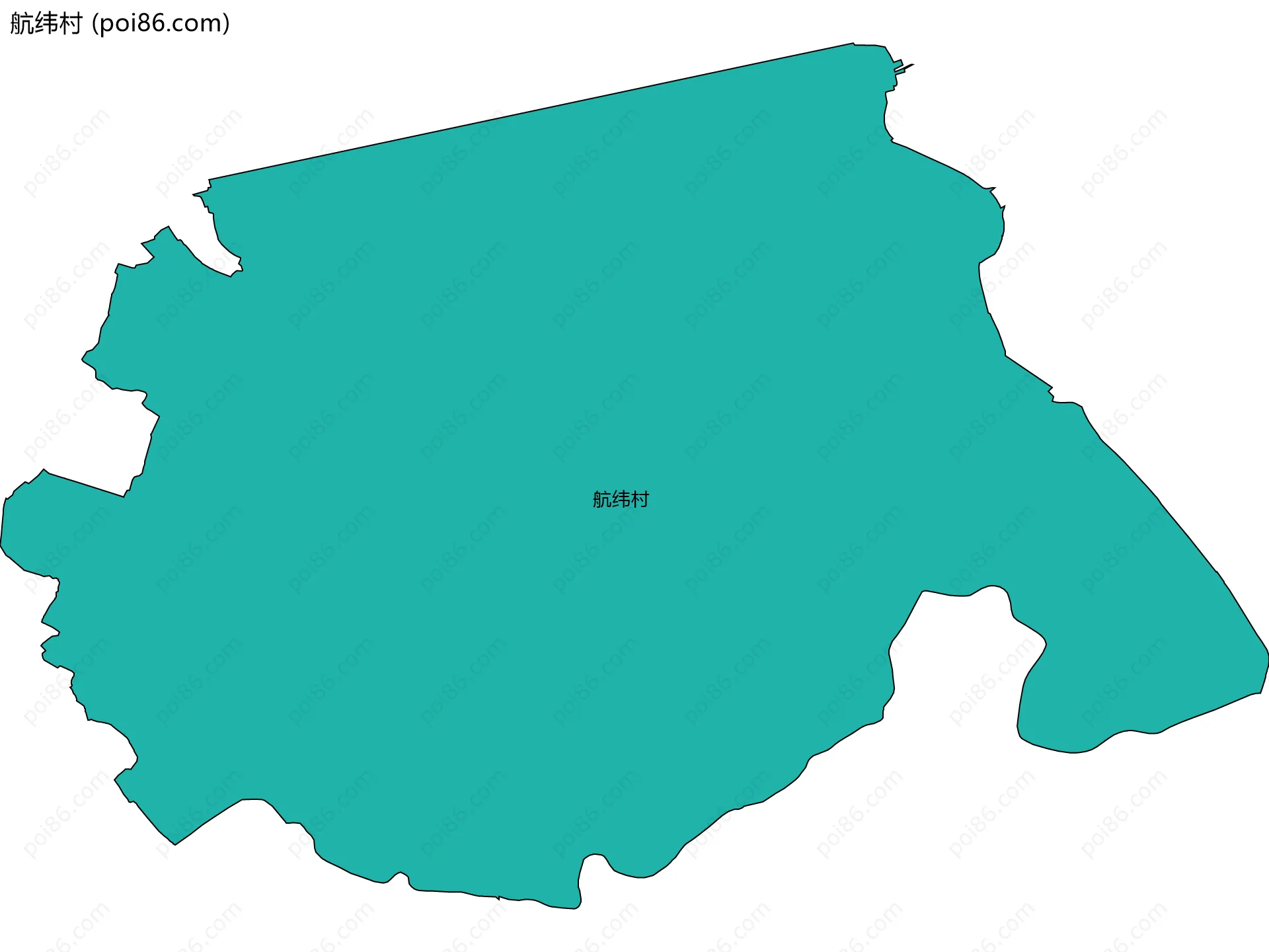 航纬村边界地图