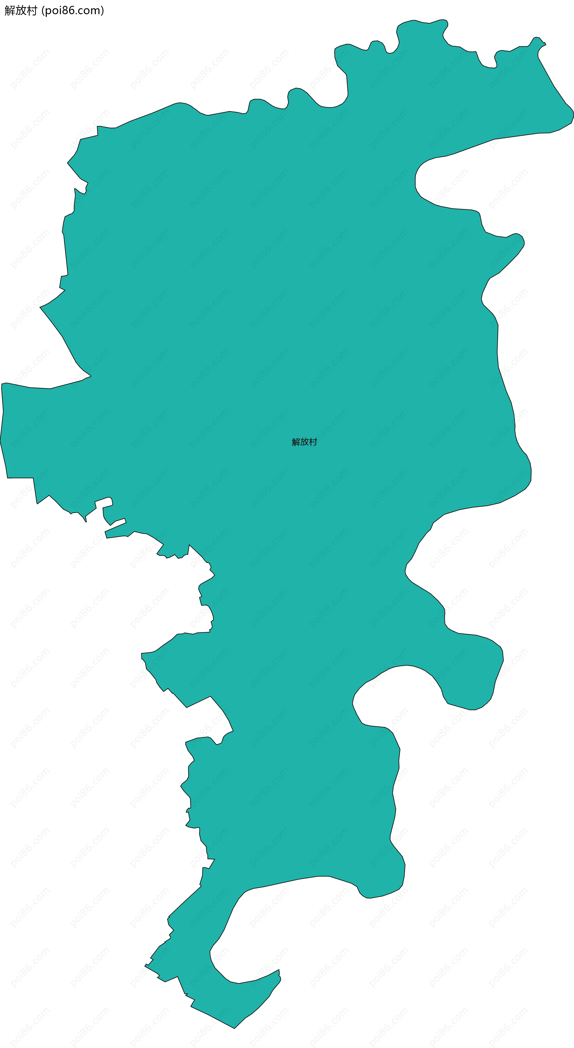 解放村边界地图