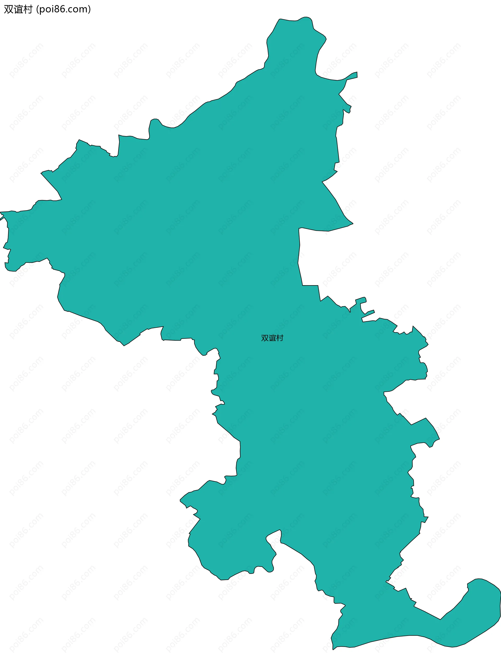 双谊村边界地图