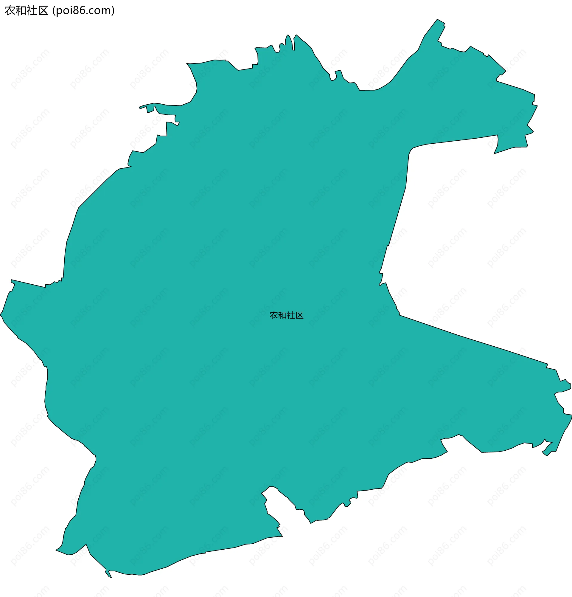 农和社区边界地图