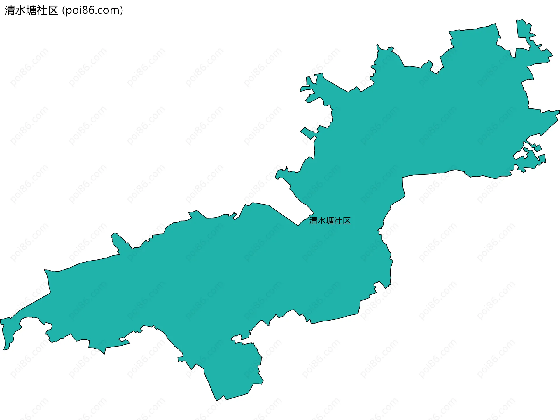 清水塘社区边界地图
