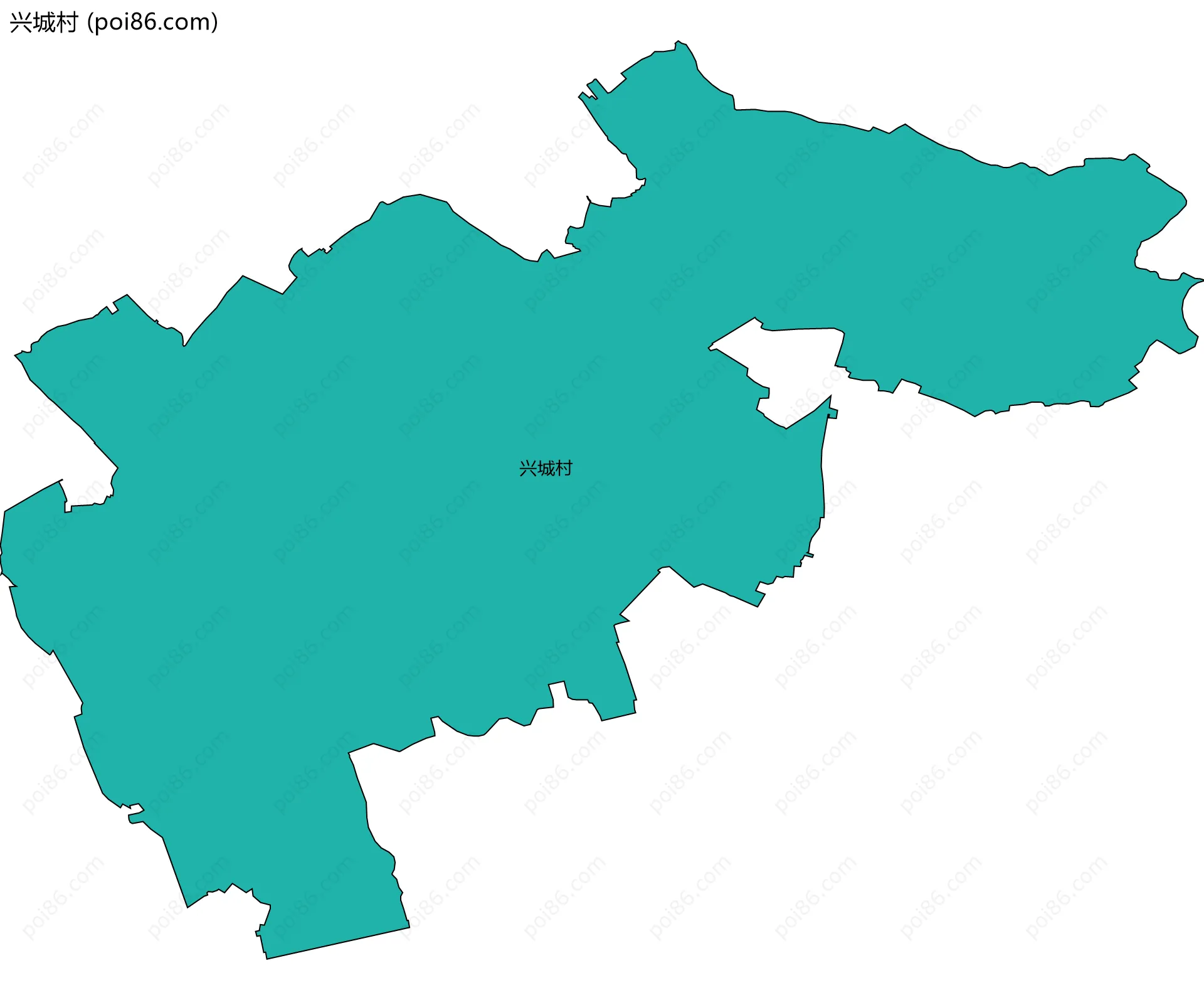 兴城村边界地图