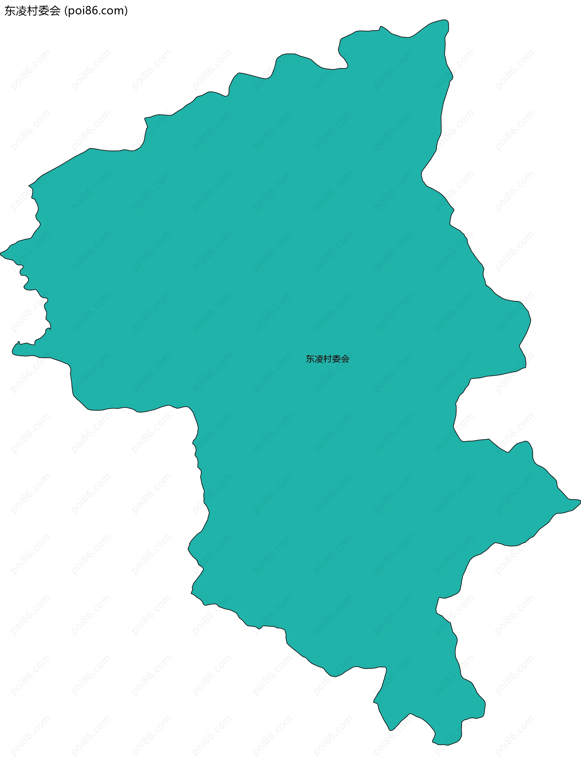 东凌村委会边界地图