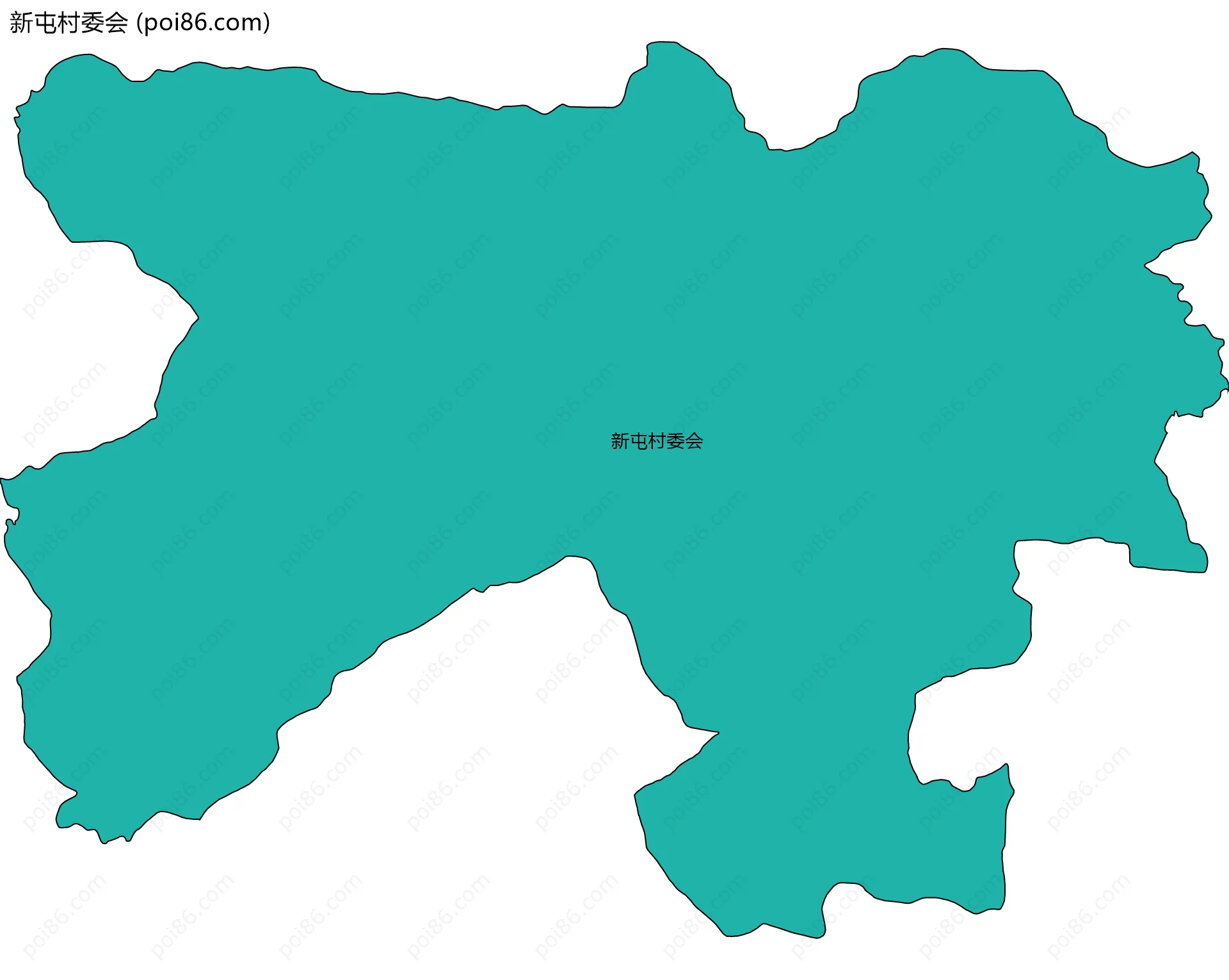 新屯村委会边界地图