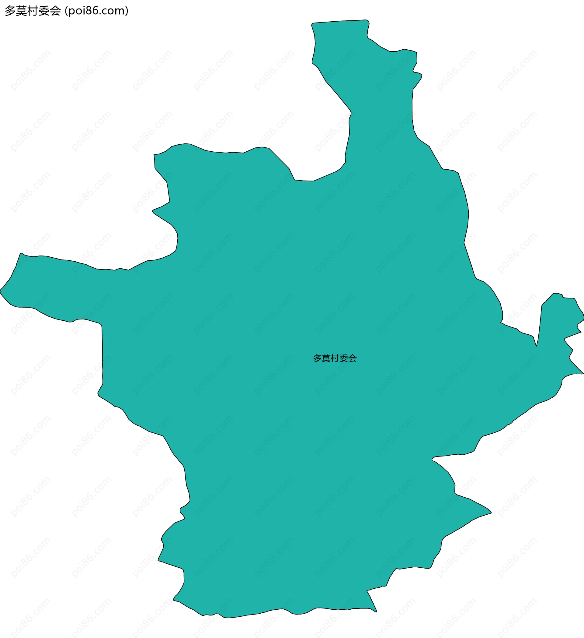 多莫村委会边界地图
