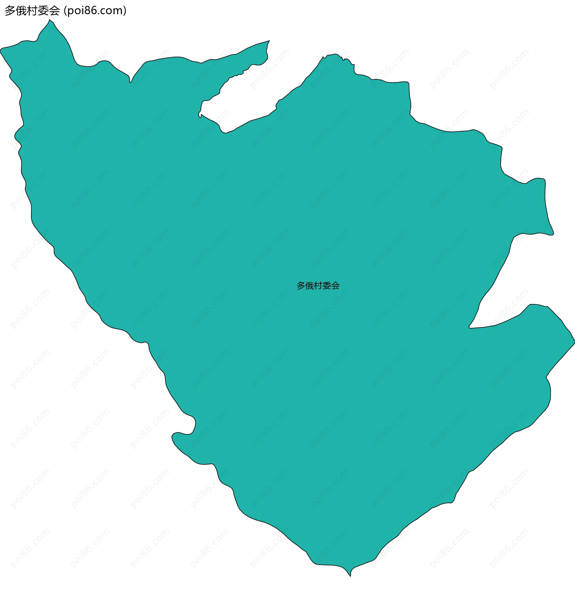 多俄村委会边界地图