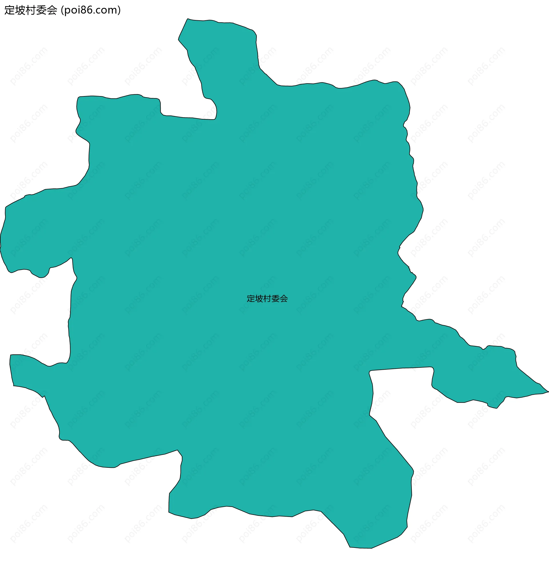 定坡村委会边界地图
