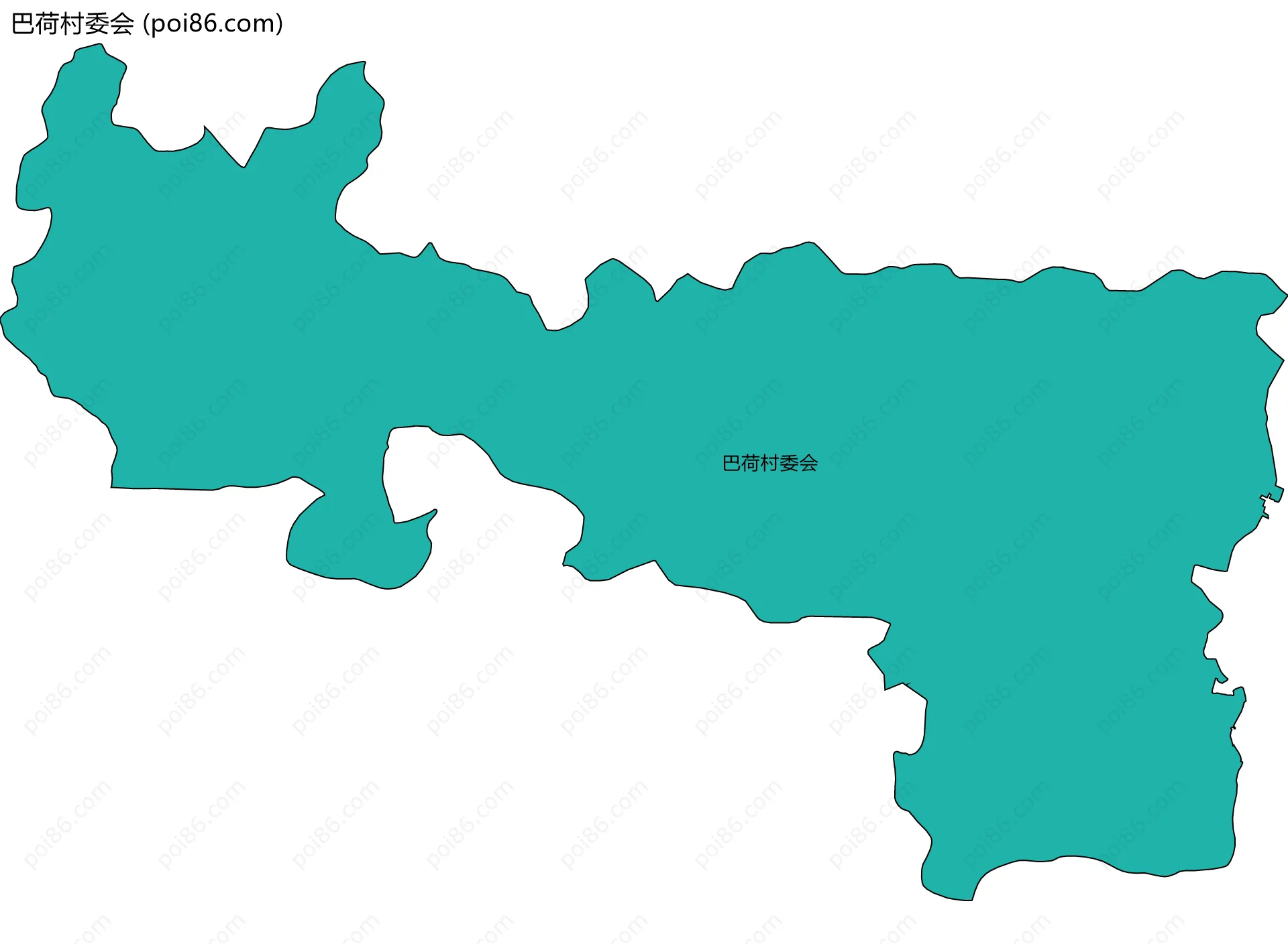巴荷村委会边界地图