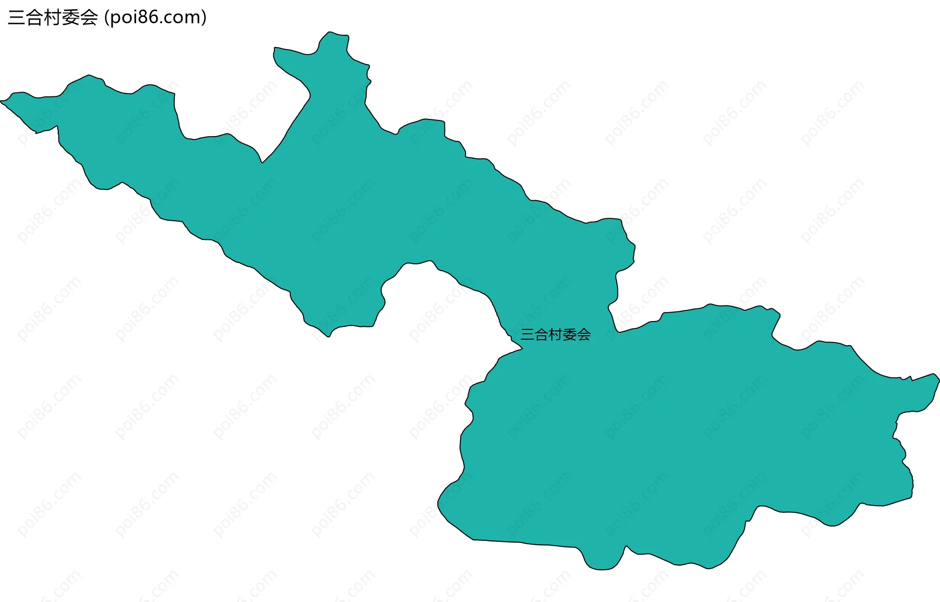 三合村委会边界地图