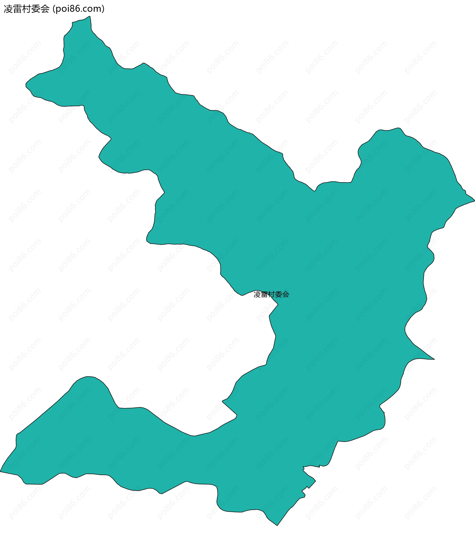 凌雷村委会边界地图