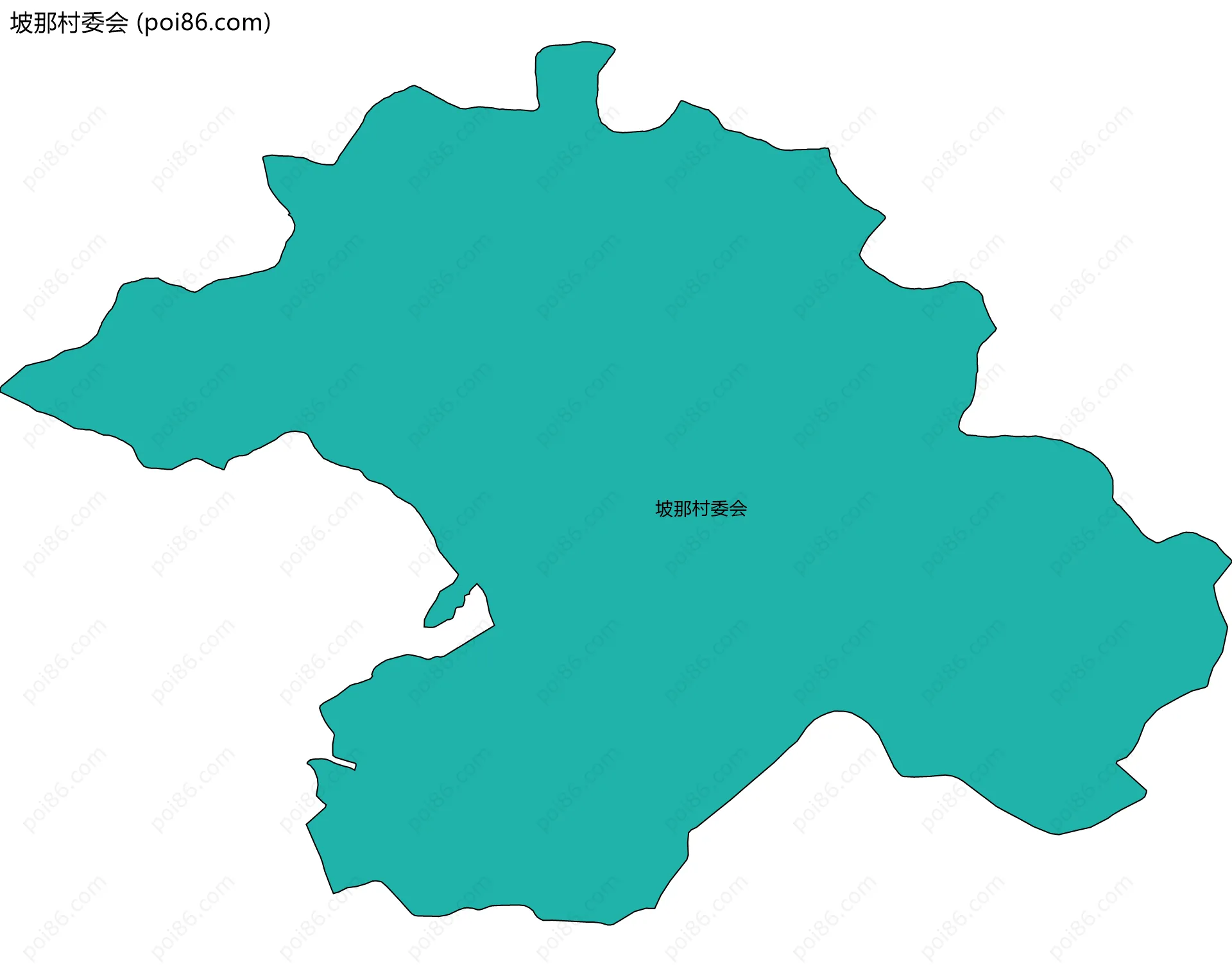 坡那村委会边界地图