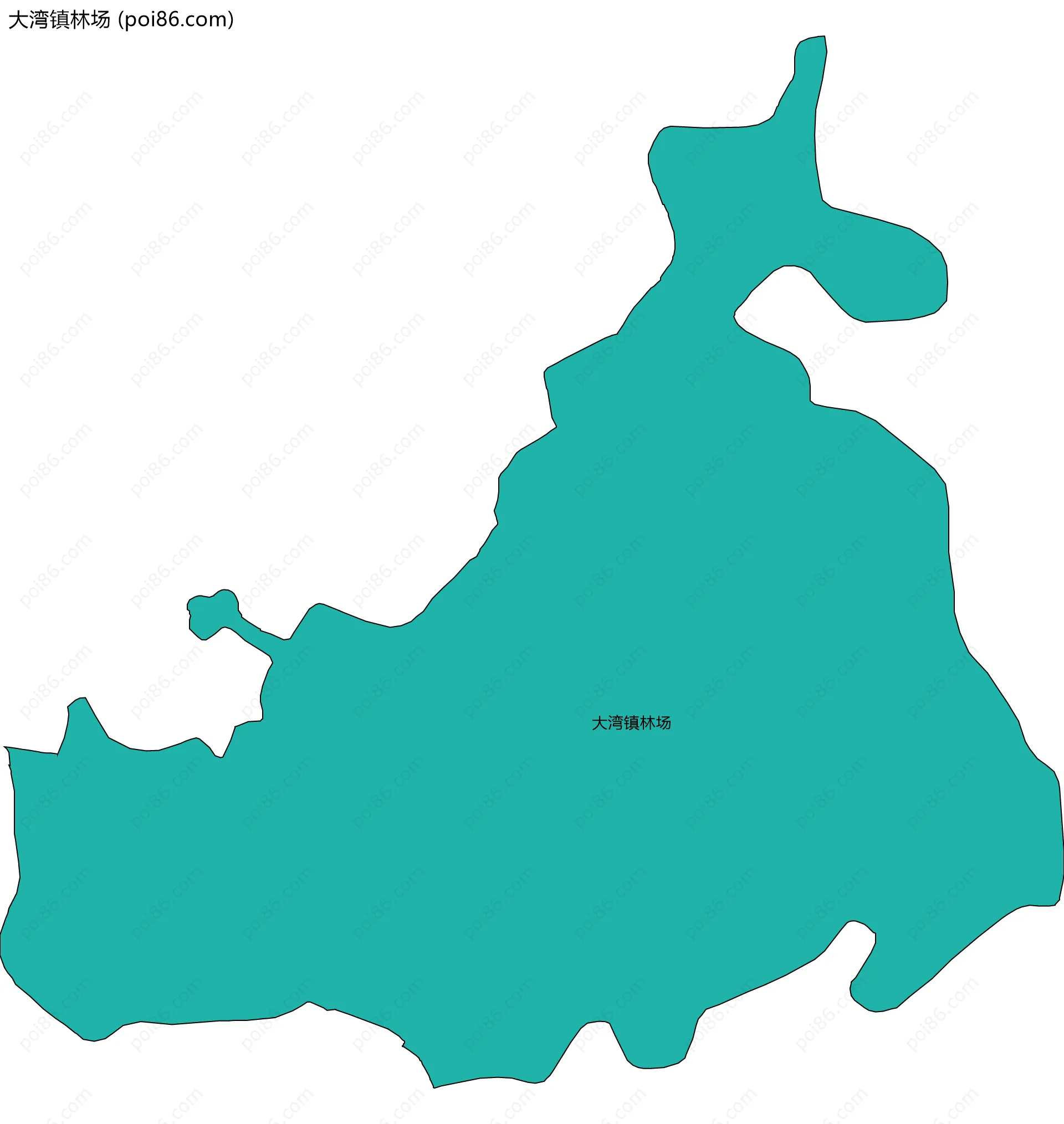 大湾镇林场边界地图