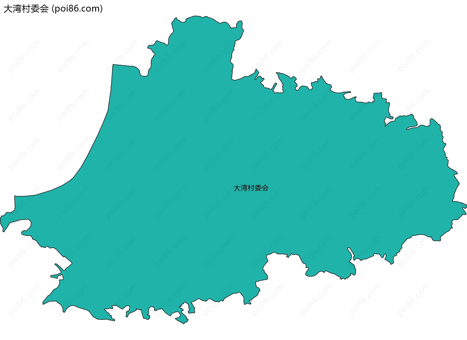 大湾村委会边界地图