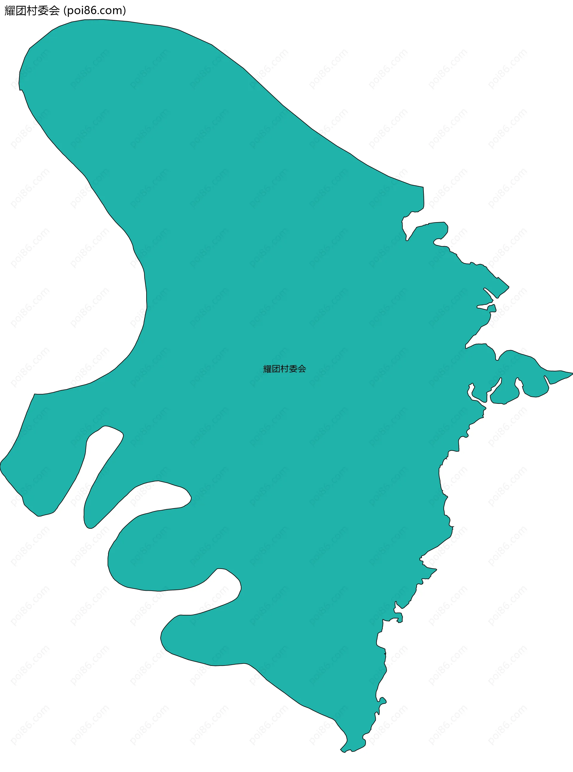 耀团村委会边界地图