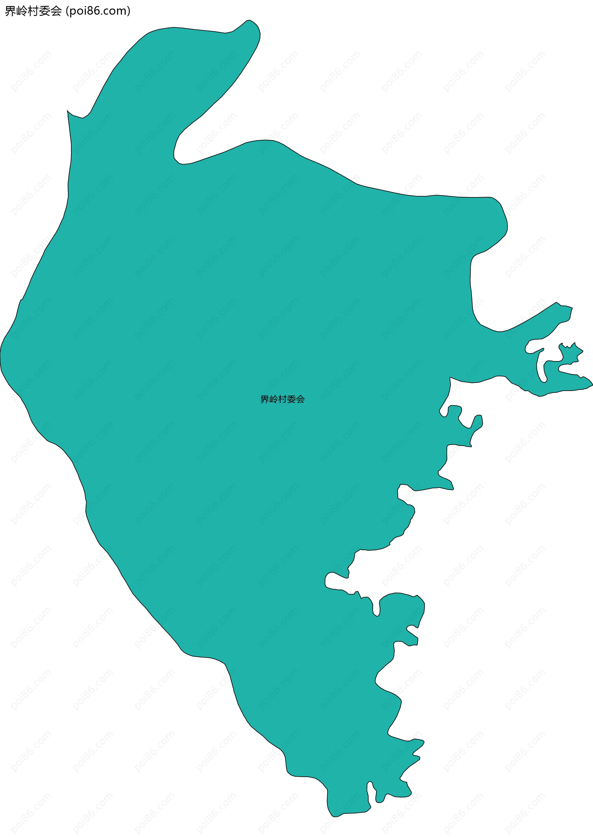 界岭村委会边界地图