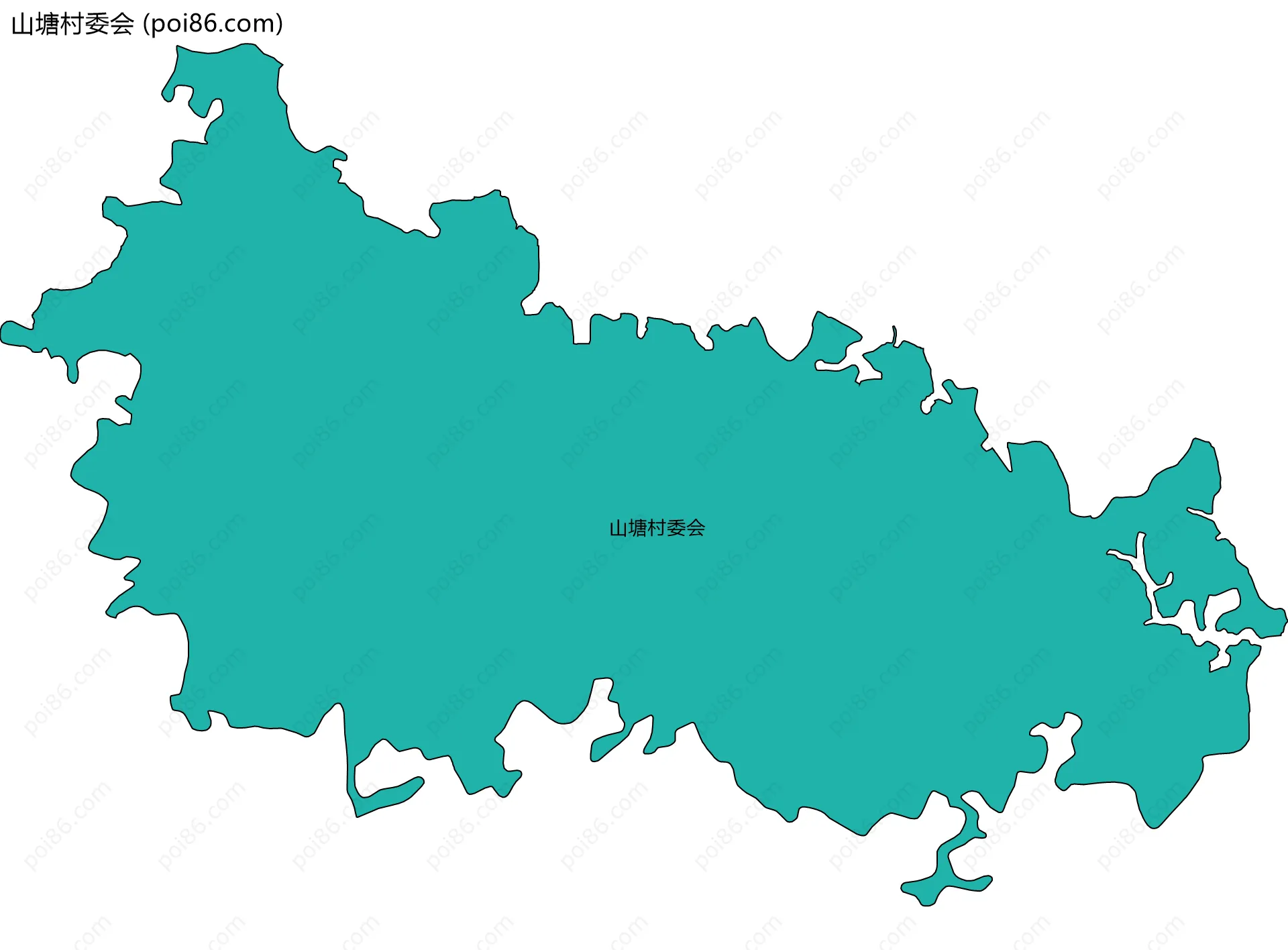 山塘村委会边界地图