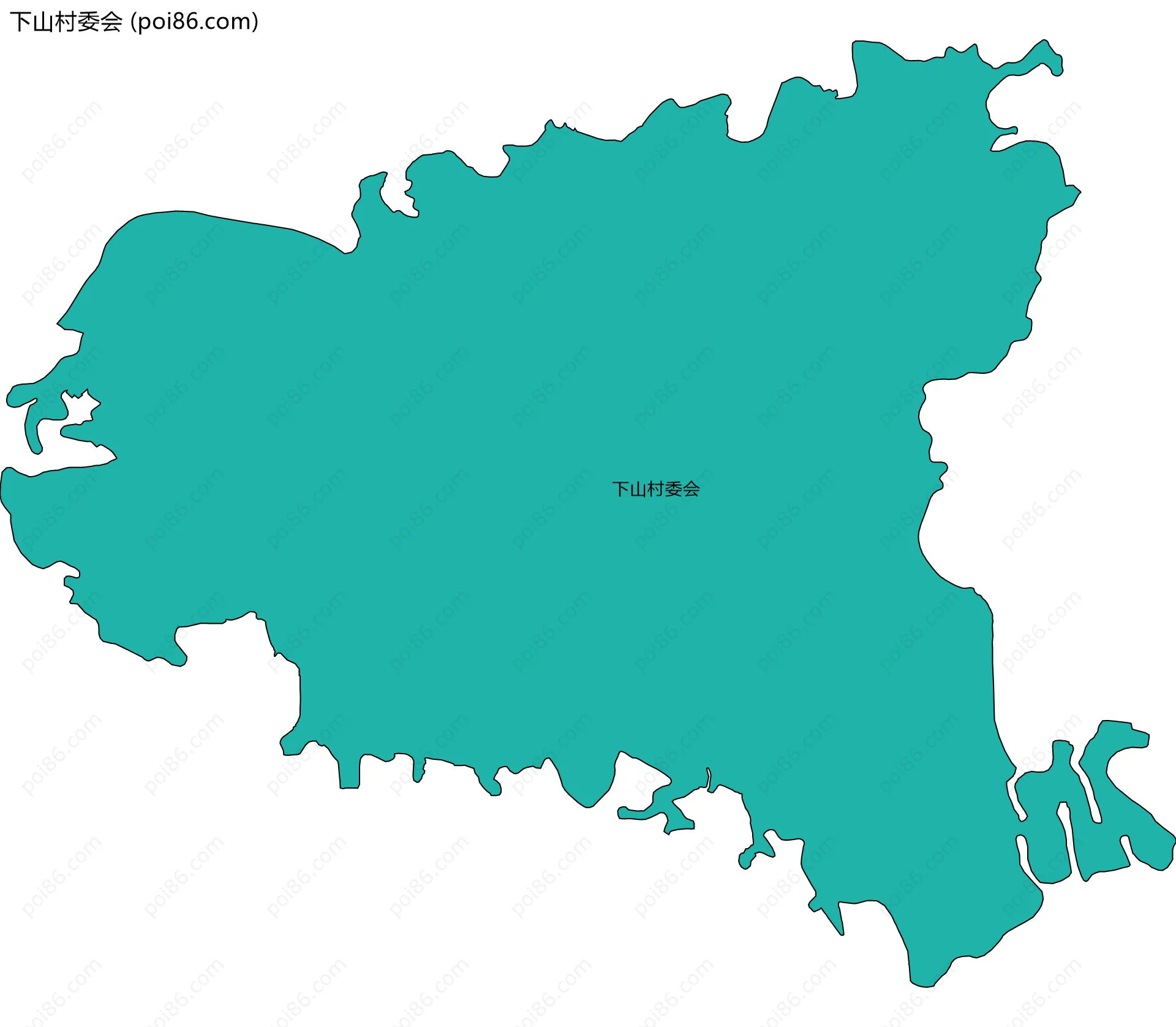 下山村委会边界地图