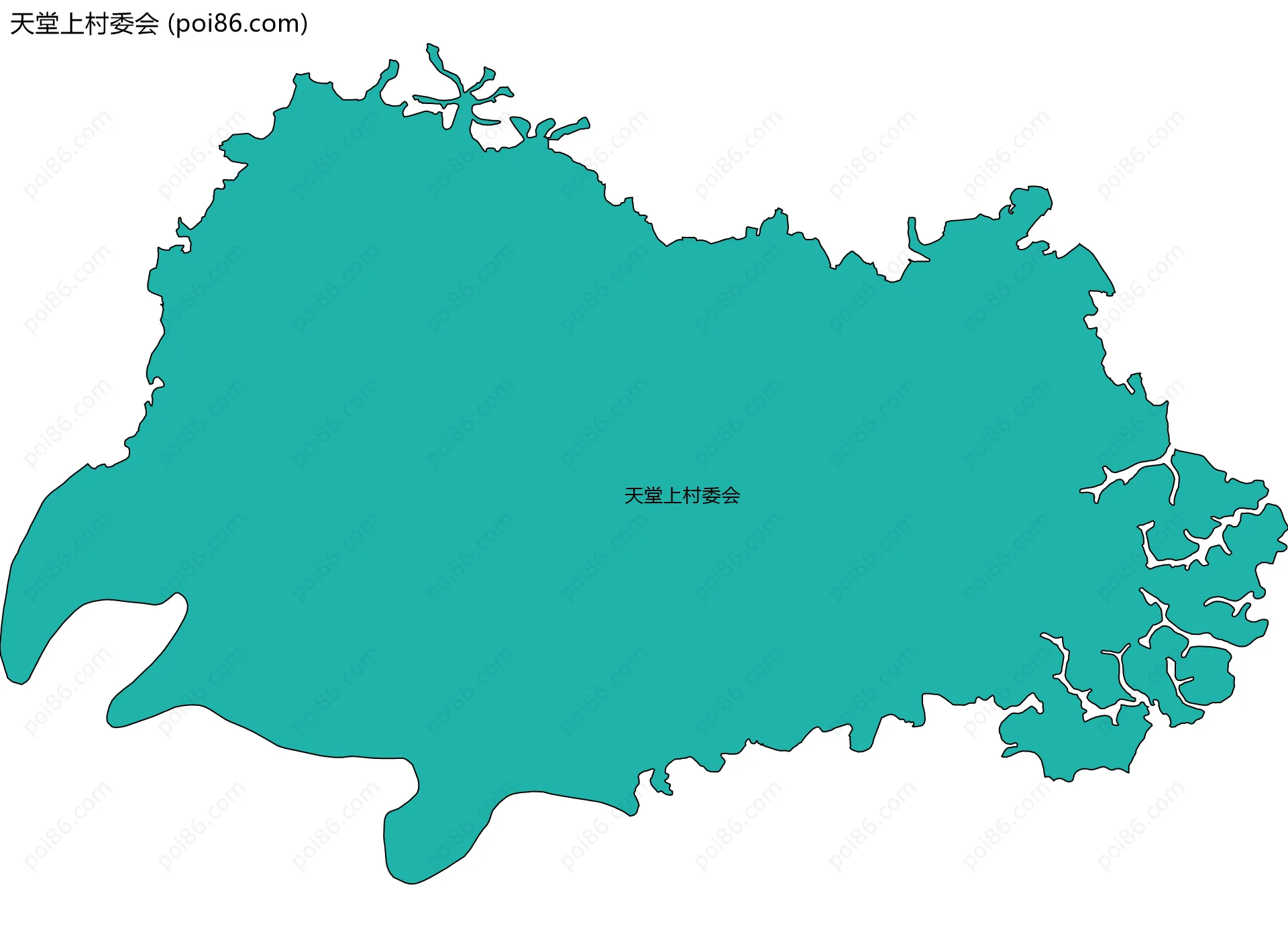 天堂上村委会边界地图
