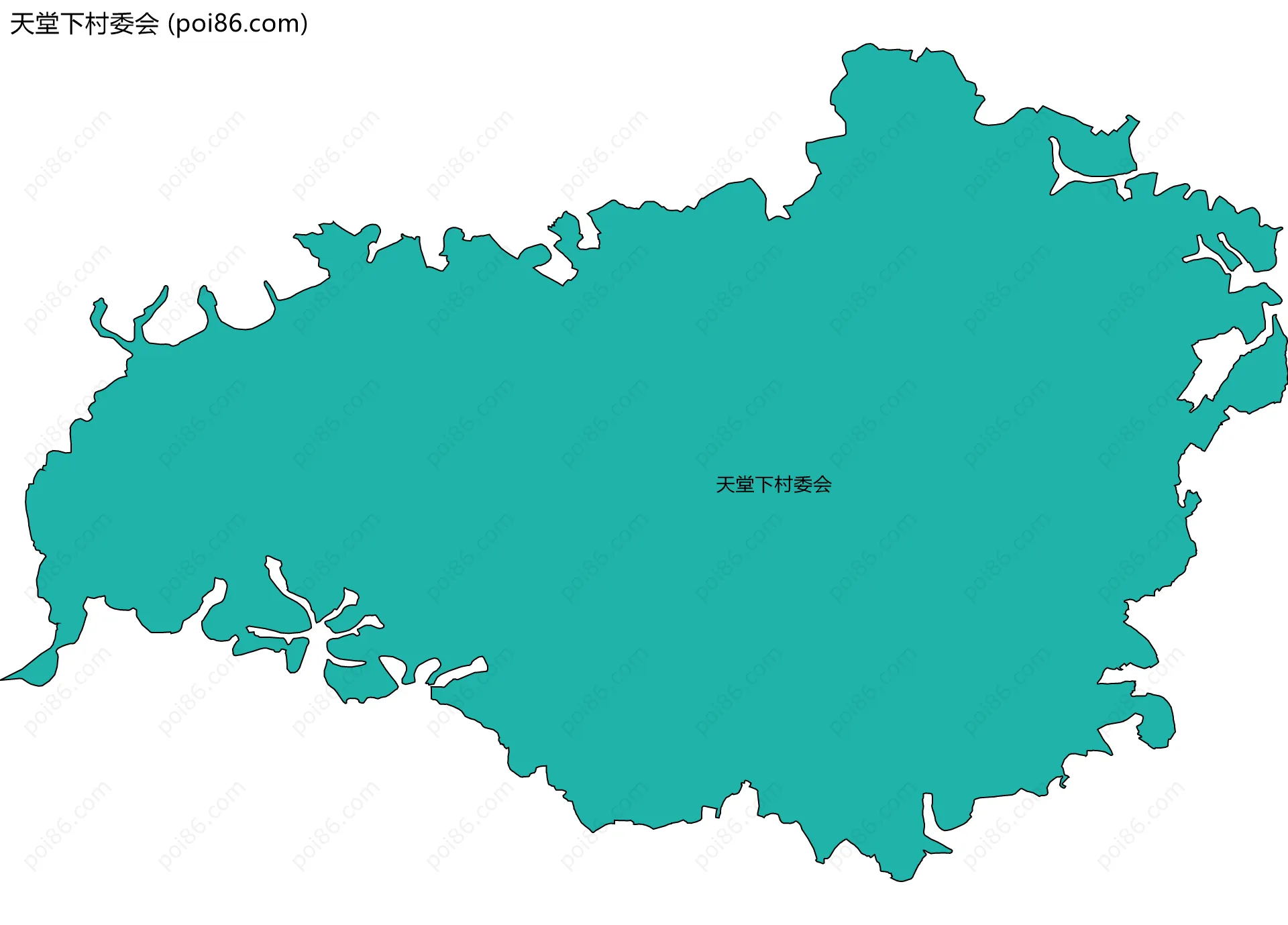 天堂下村委会边界地图