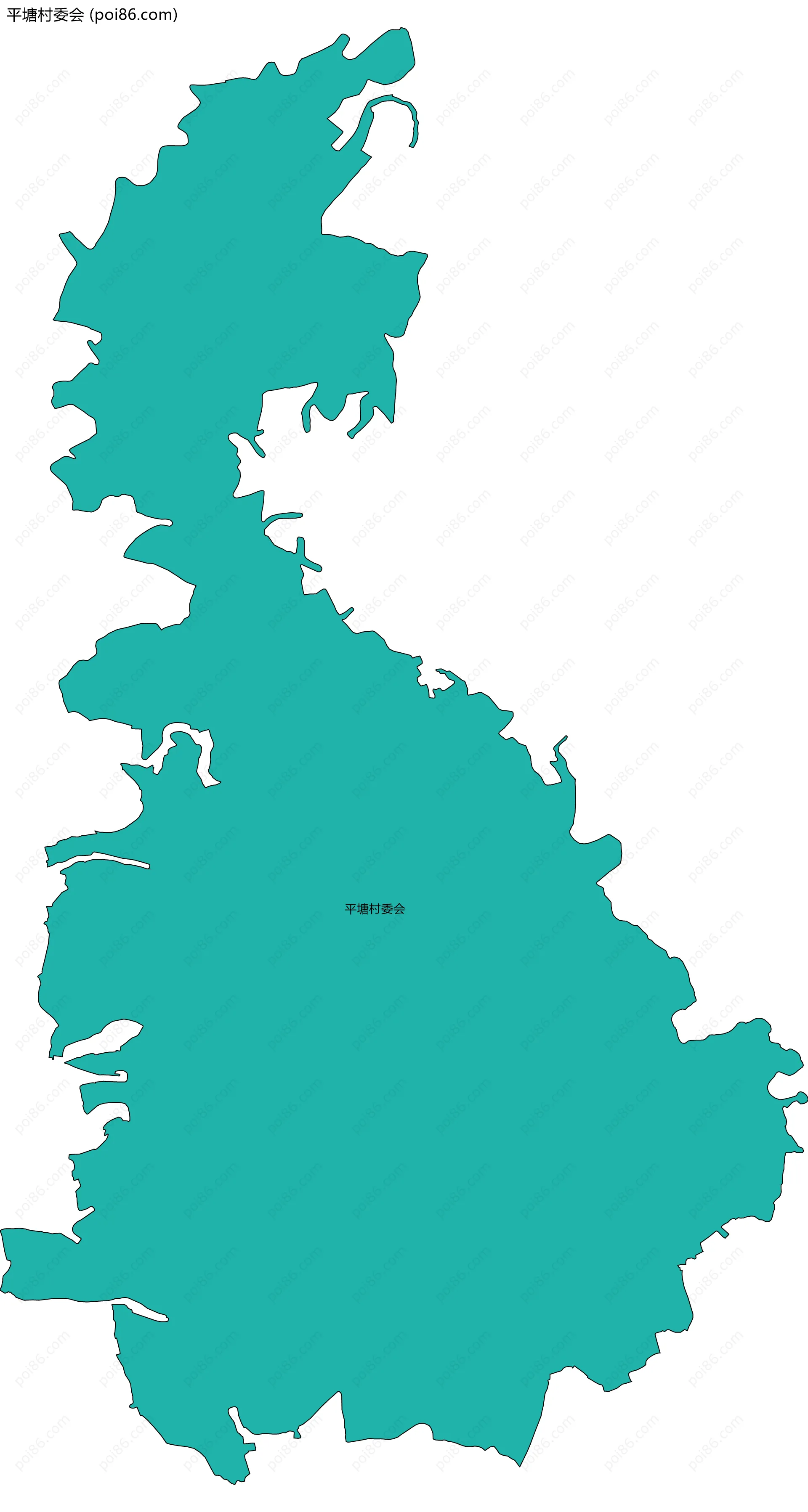 平塘村委会边界地图