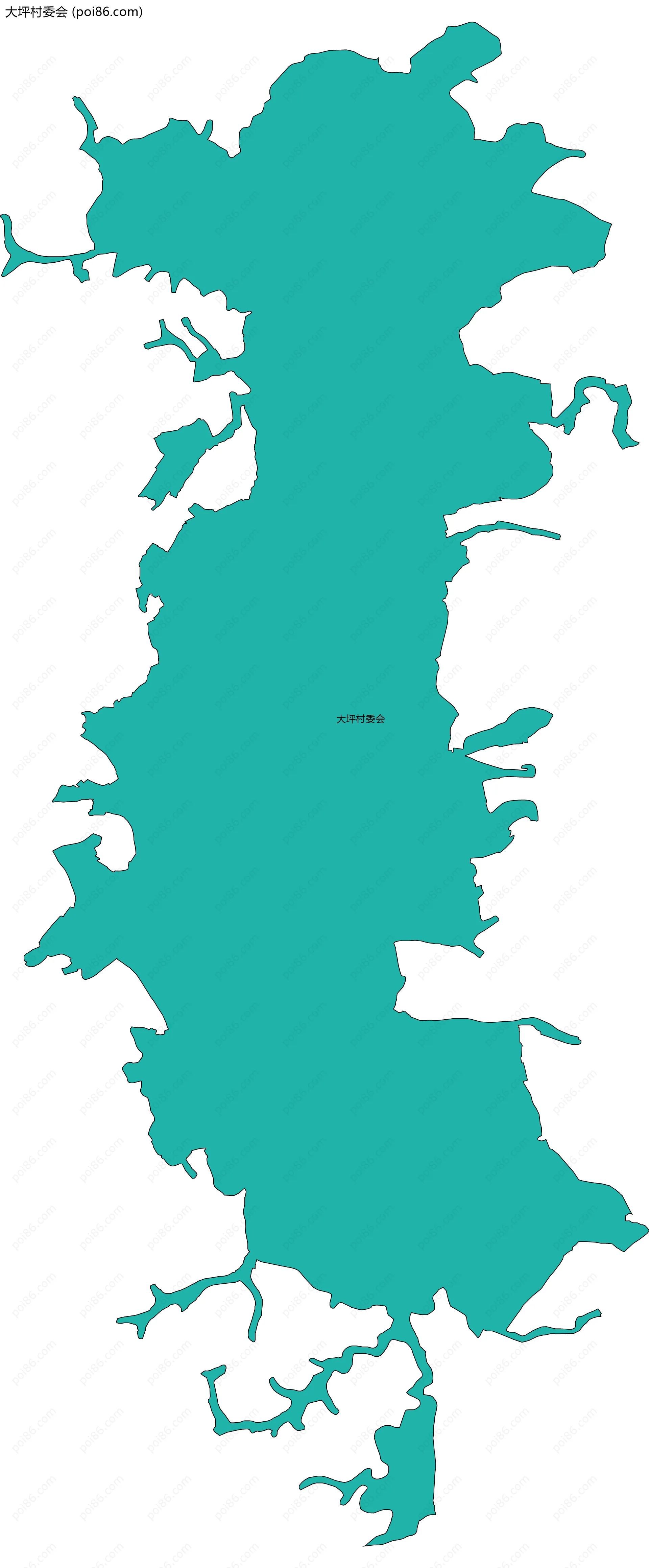 大坪村委会边界地图