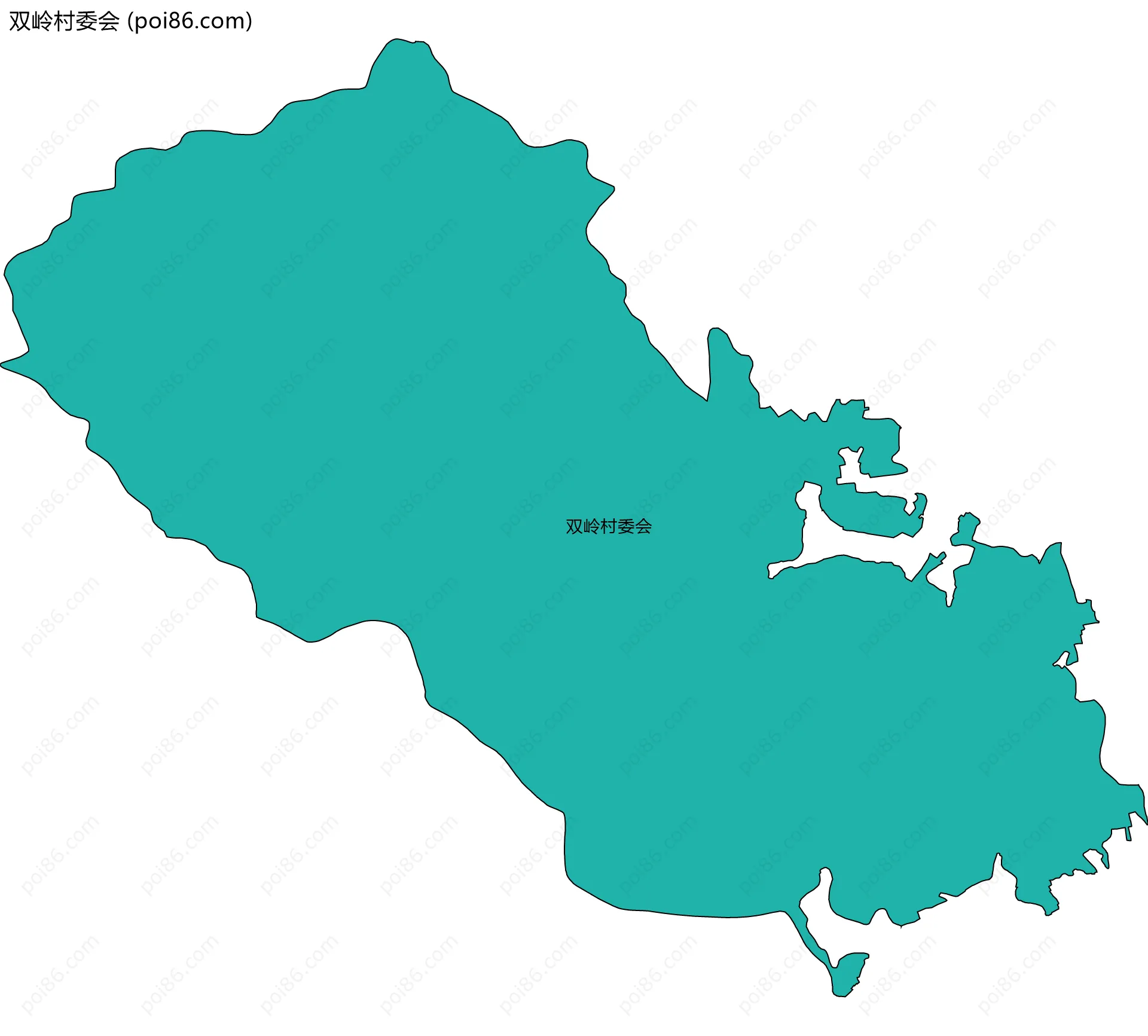 双岭村委会边界地图