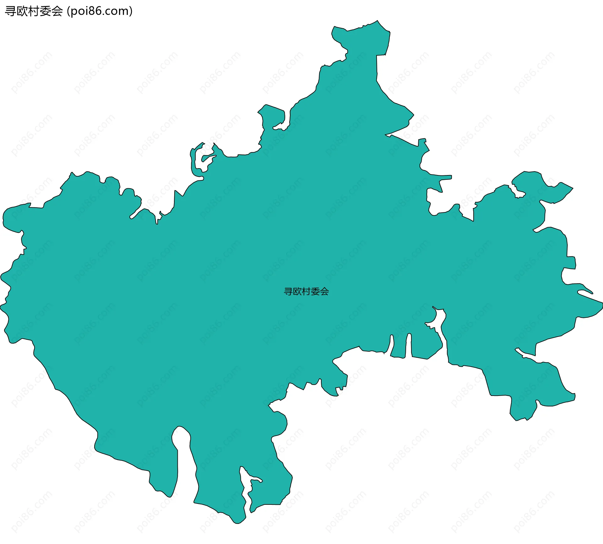 寻欧村委会边界地图