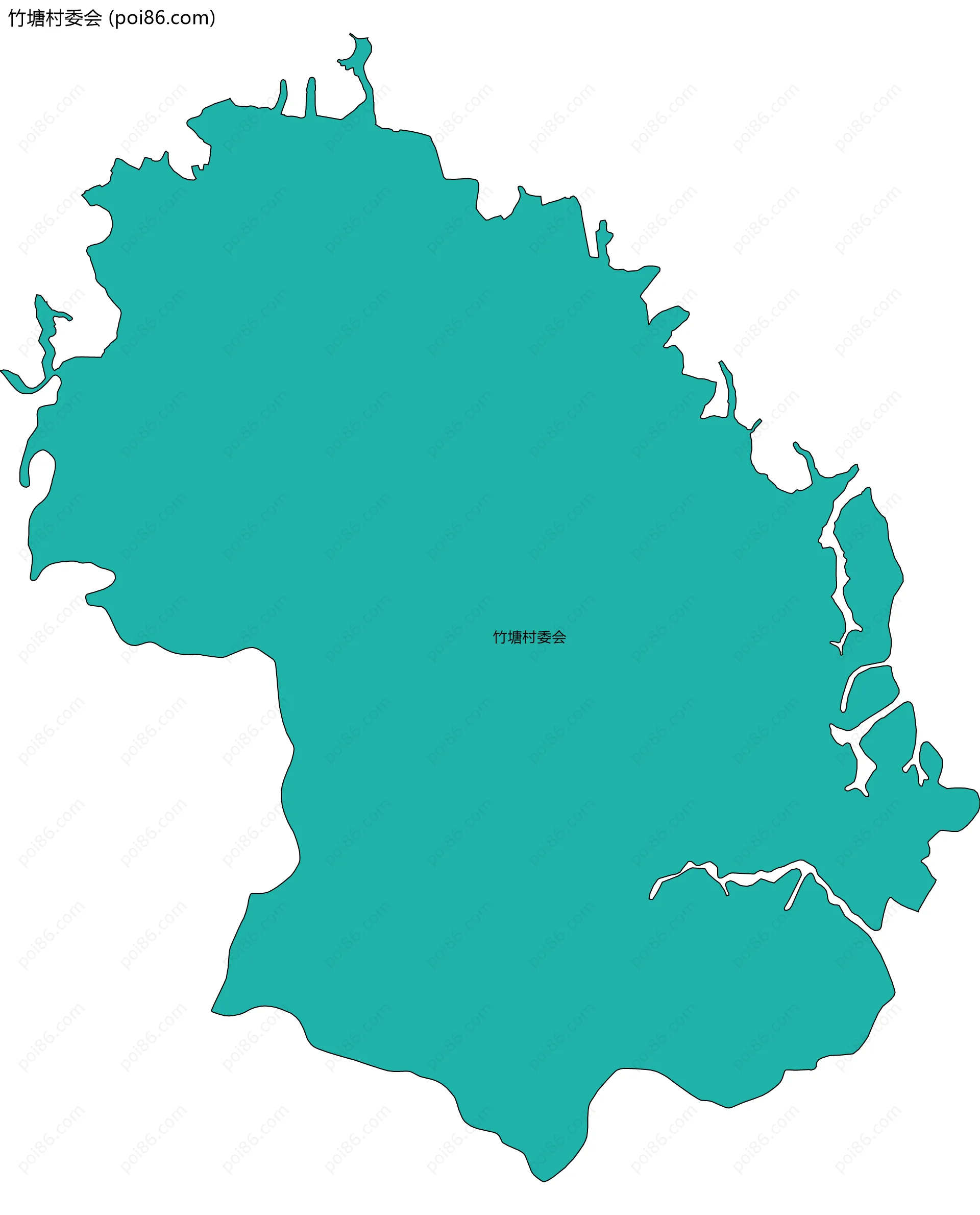 竹塘村委会边界地图