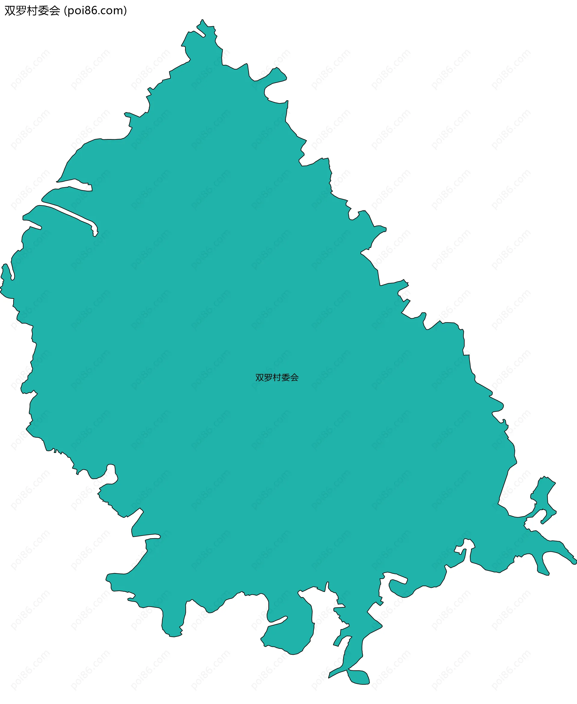 双罗村委会边界地图