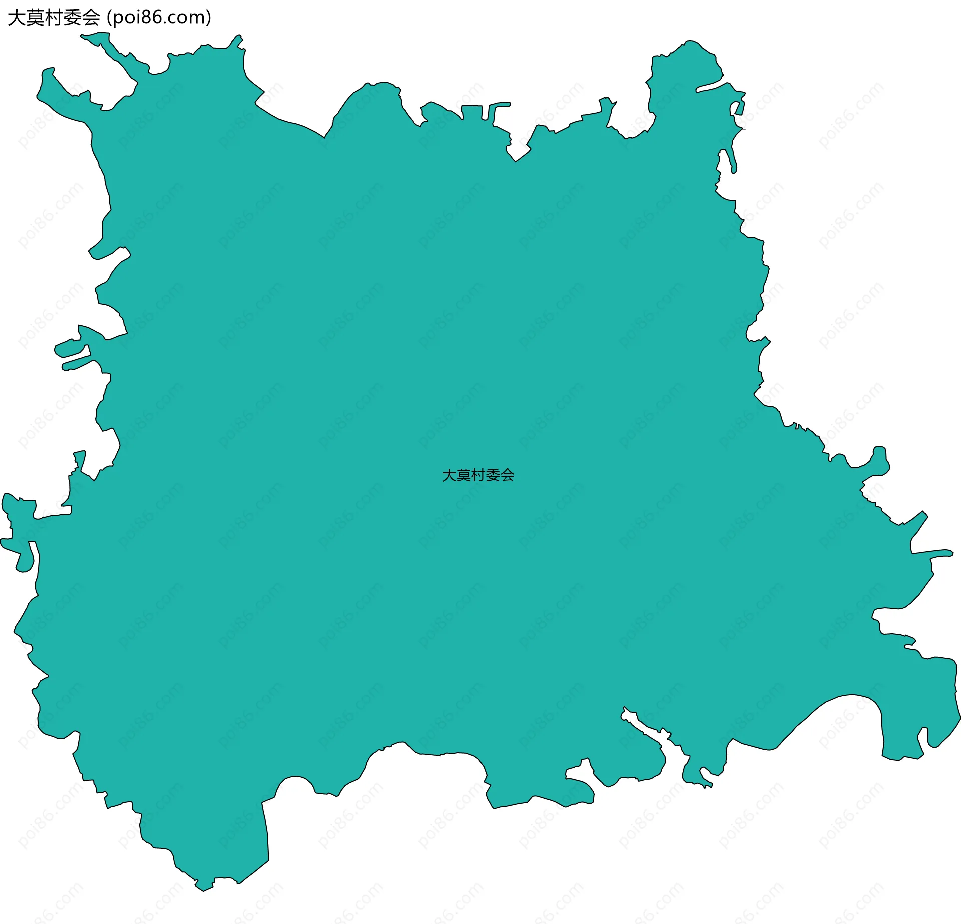 大莫村委会边界地图