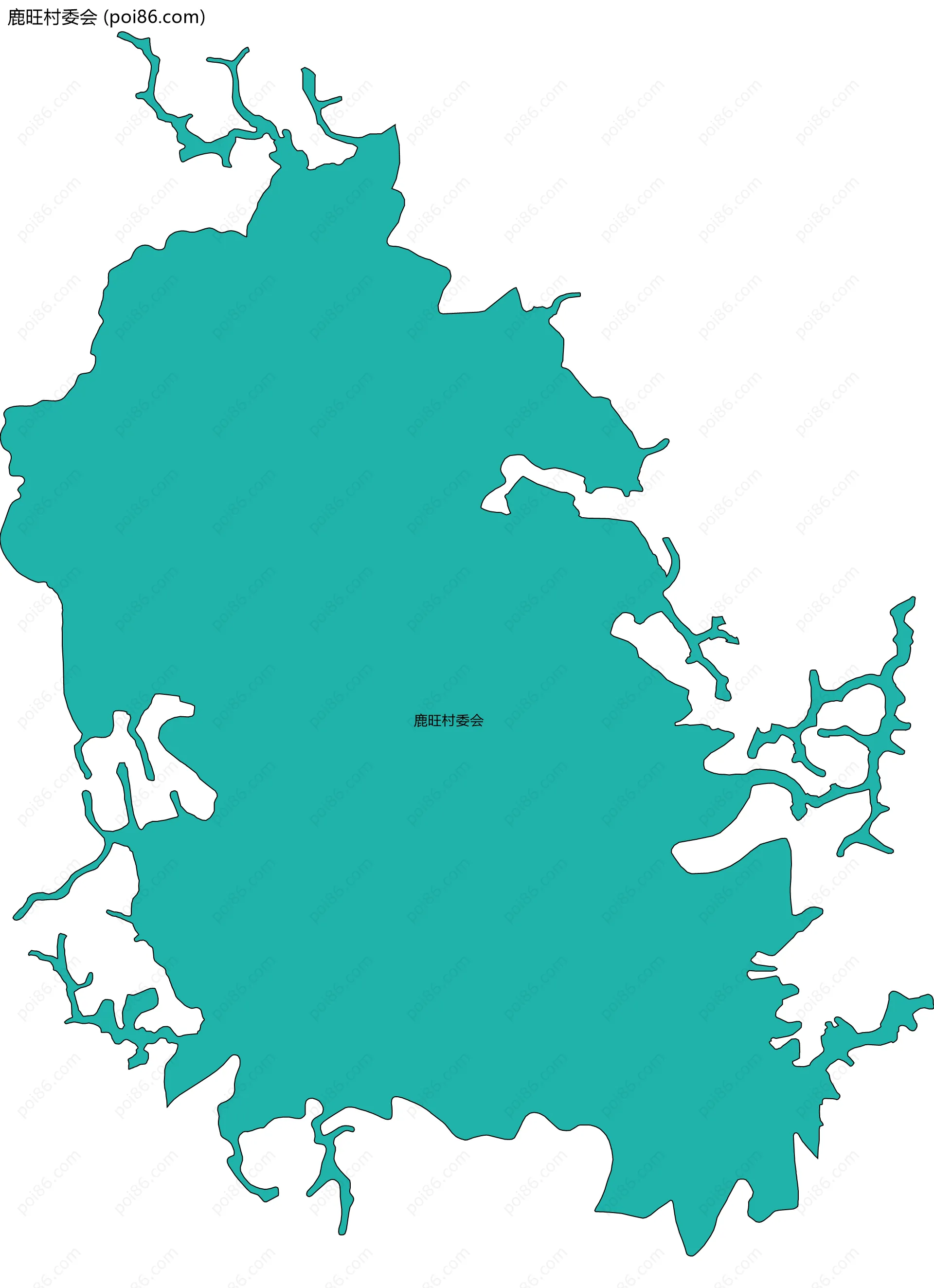 鹿旺村委会边界地图