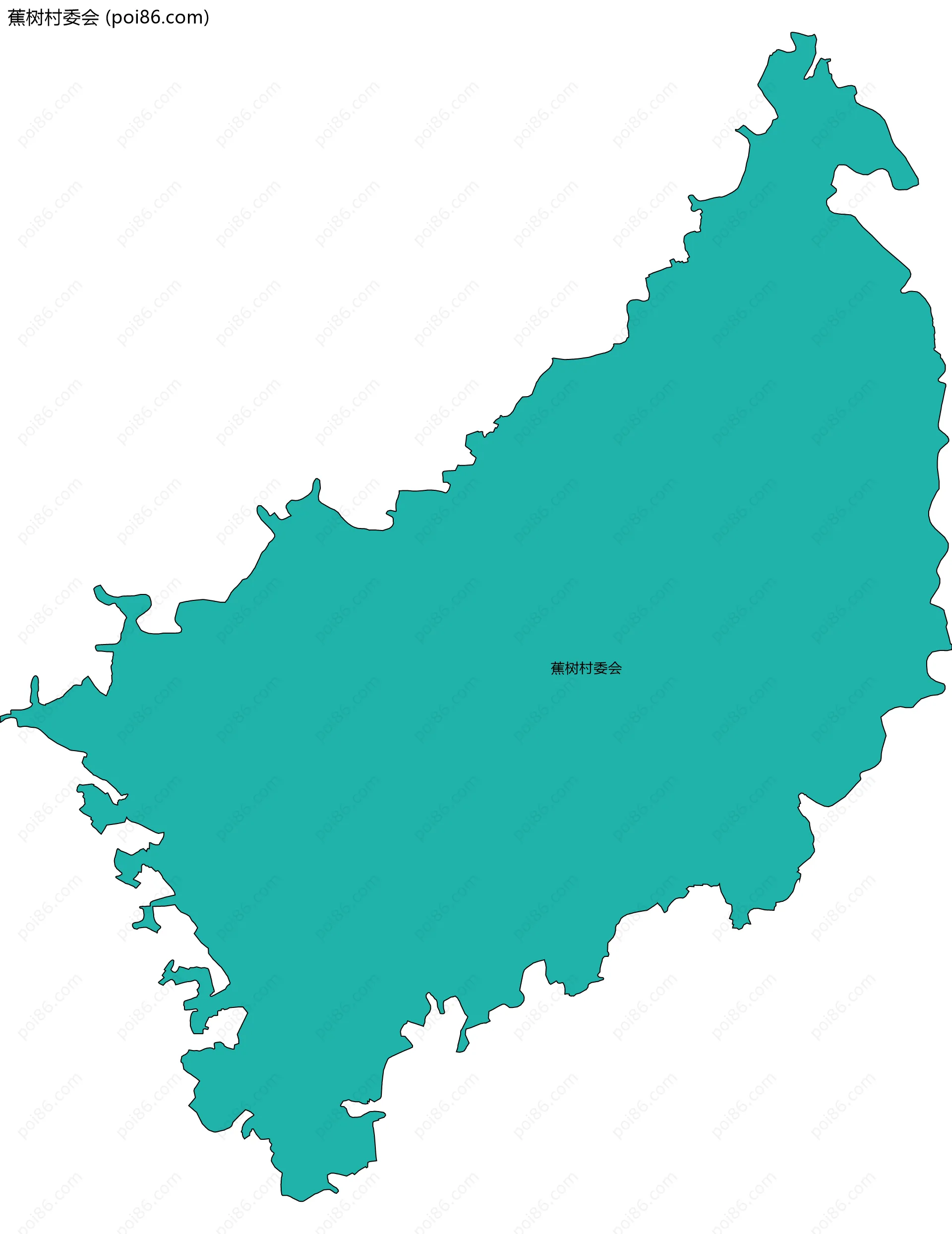 蕉树村委会边界地图