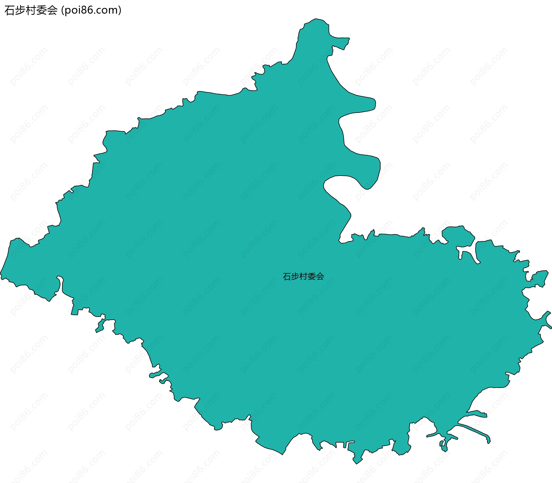 石步村委会边界地图