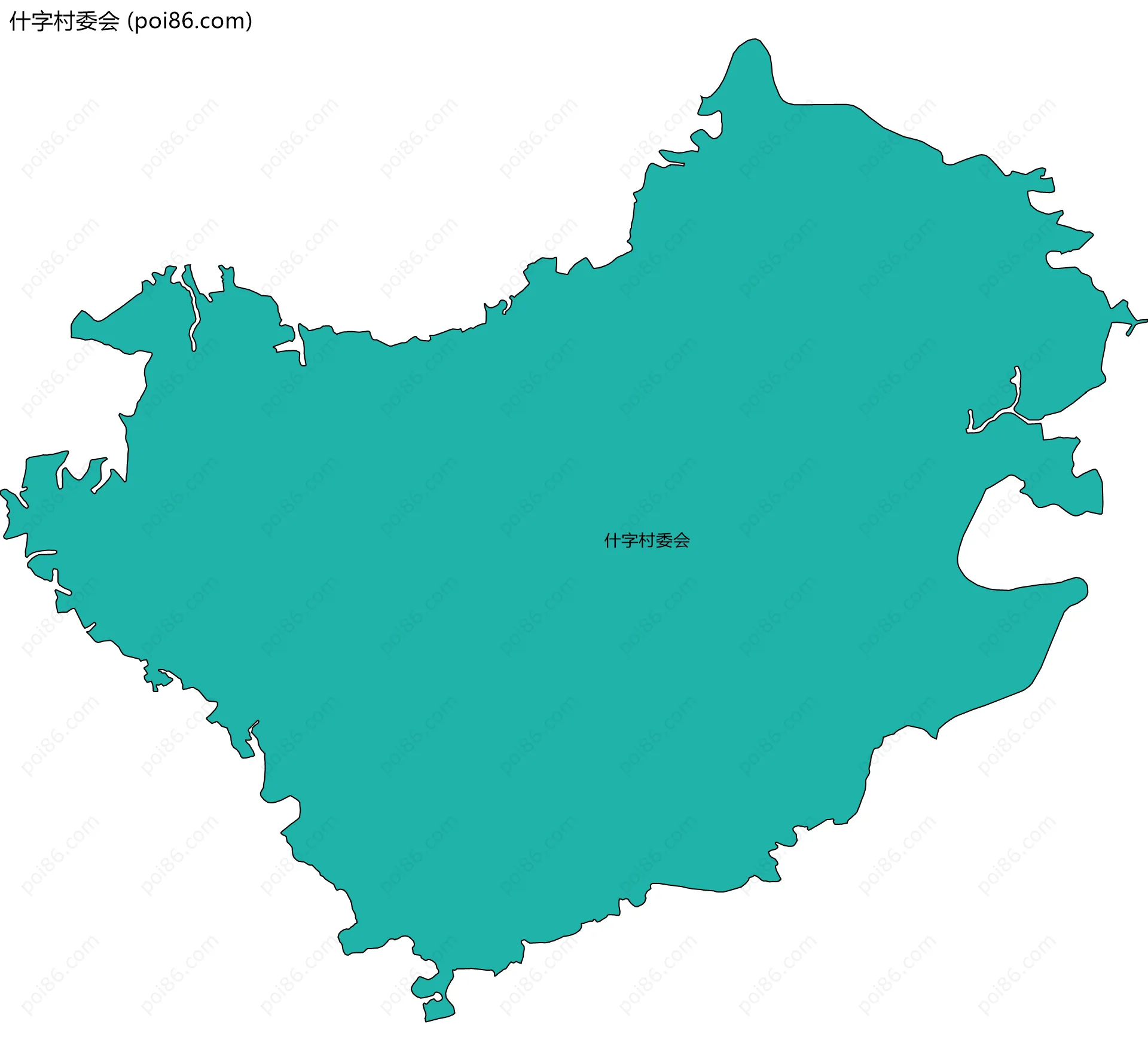 什字村委会边界地图