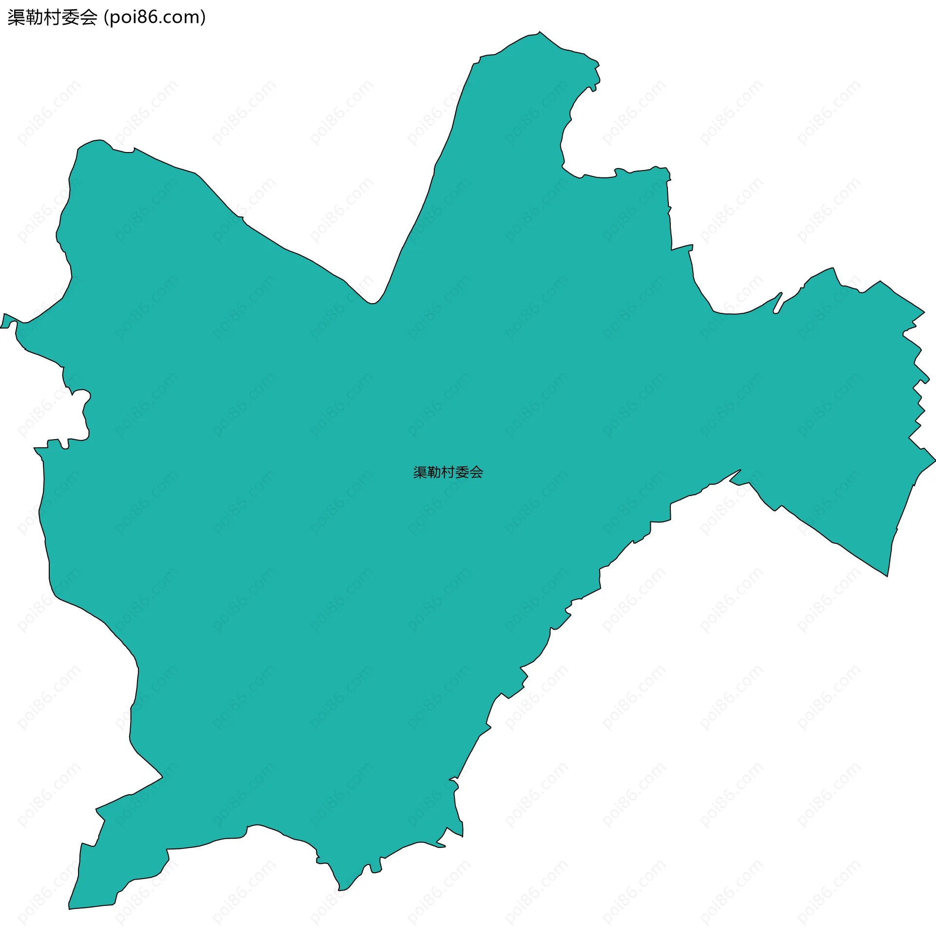渠勒村委会边界地图
